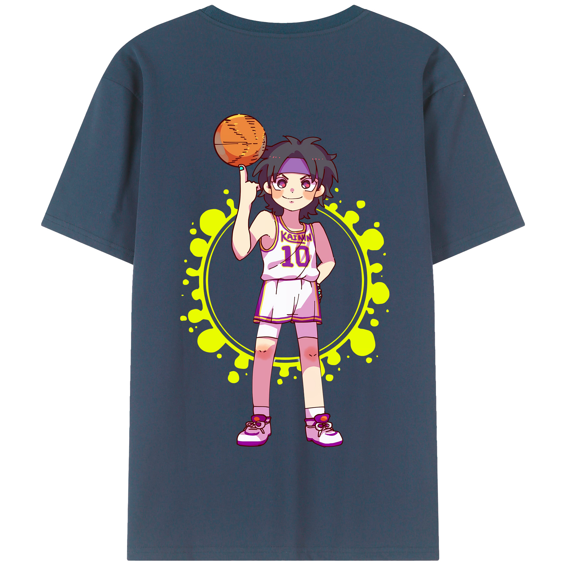 SLAM DUNK／スラムダンク 綿100％半袖Tシャツ（背面プリント）