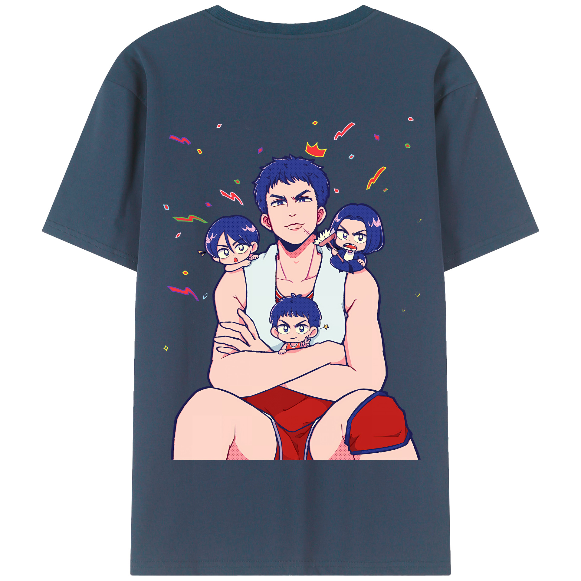 SLAM DUNK／スラムダンク 綿100％半袖Tシャツ（背面プリント）