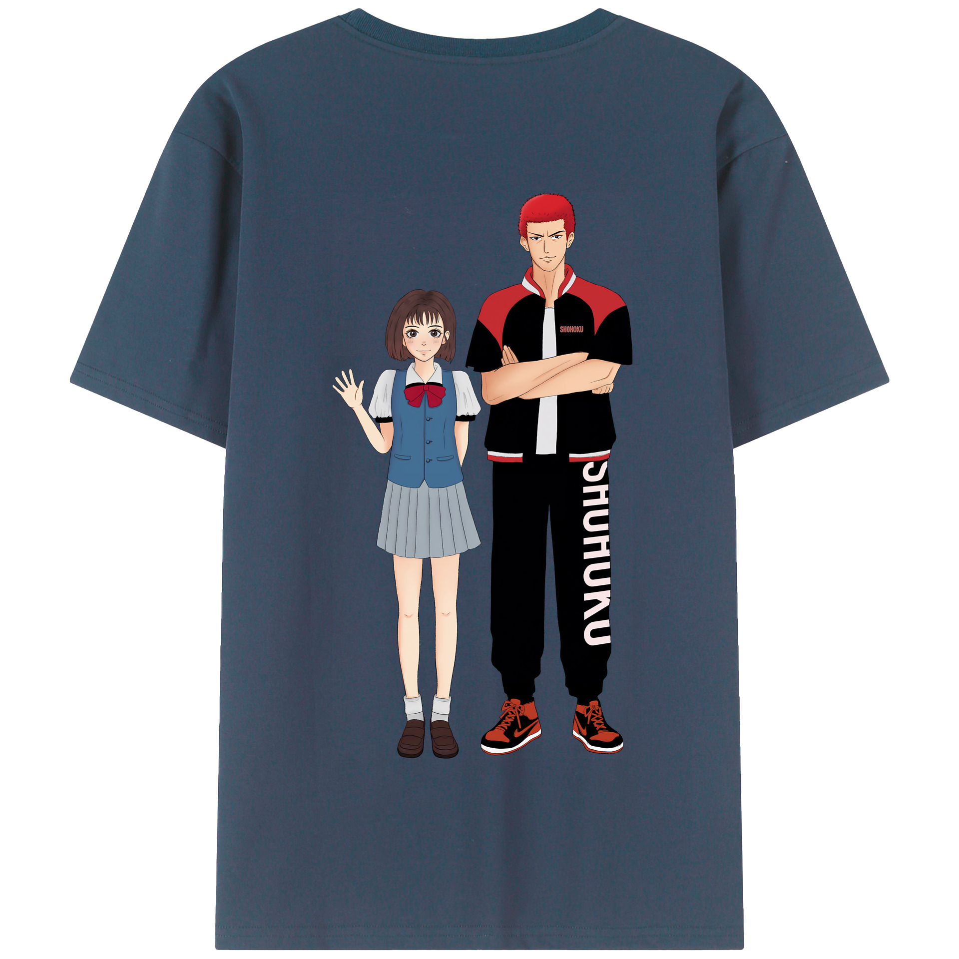 SLAM DUNK／スラムダンク 綿100％半袖Tシャツ（背面プリント）