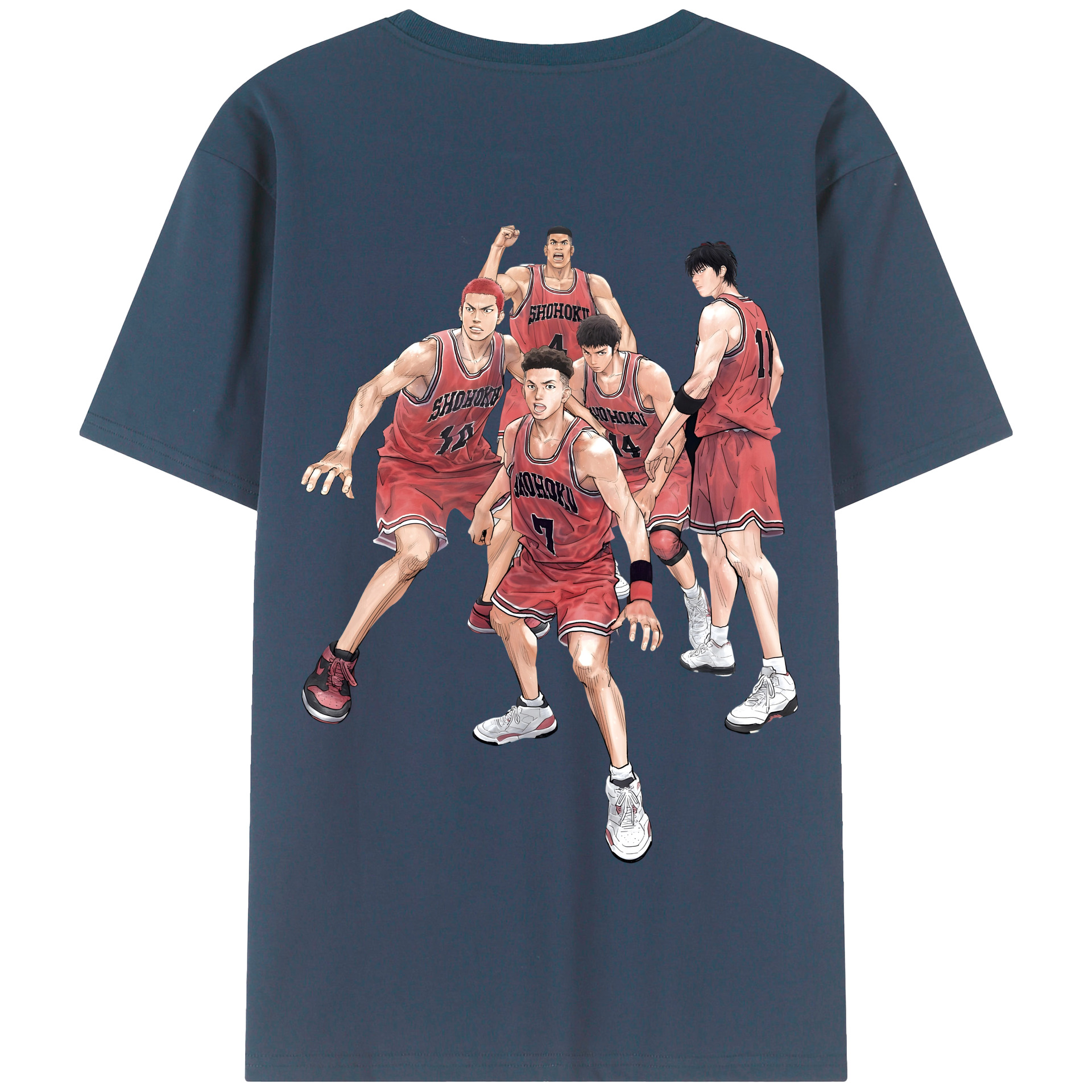 SLAM DUNK／スラムダンク 綿100％半袖Tシャツ（背面プリント）