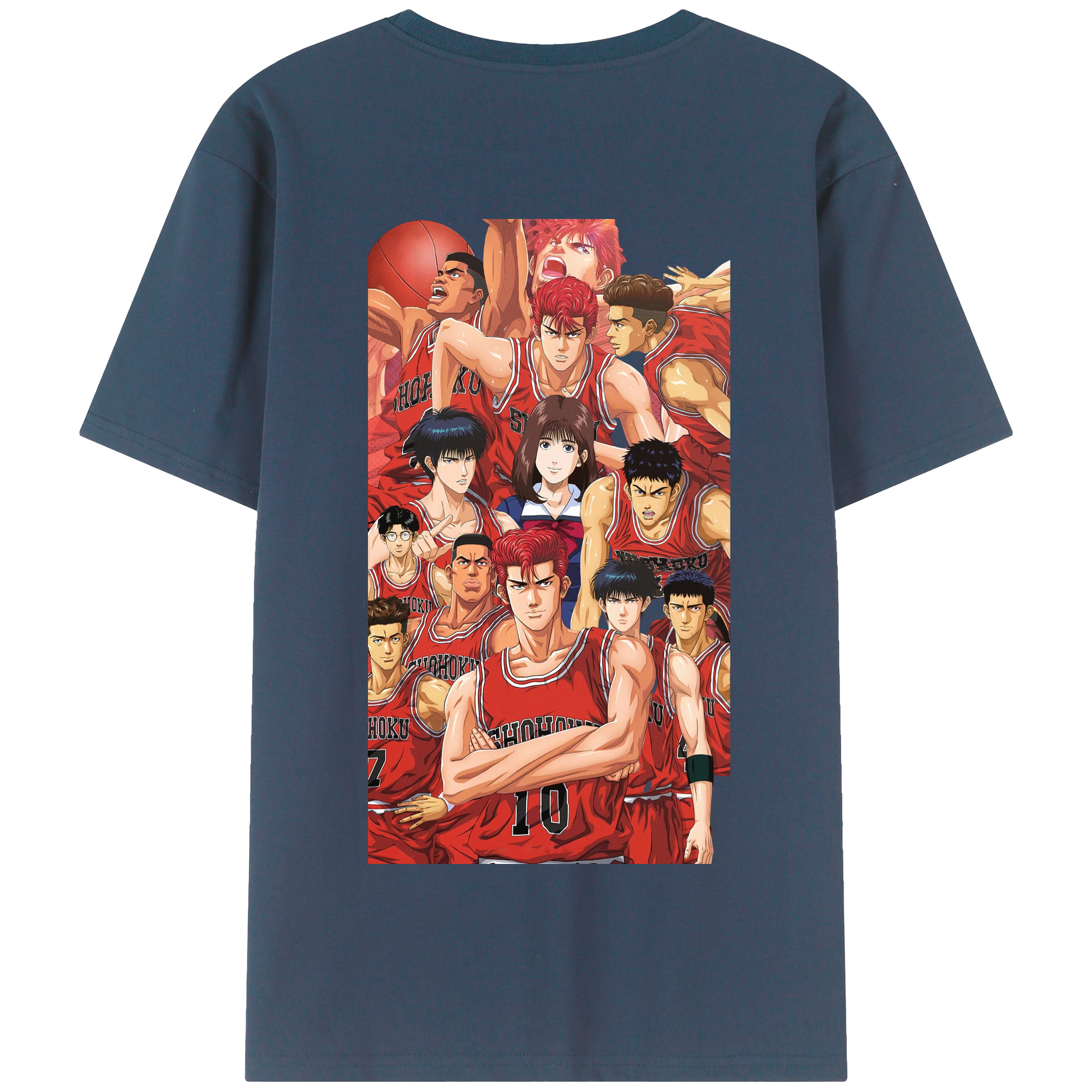 SLAM DUNK／スラムダンク 綿100％半袖Tシャツ（背面プリント）