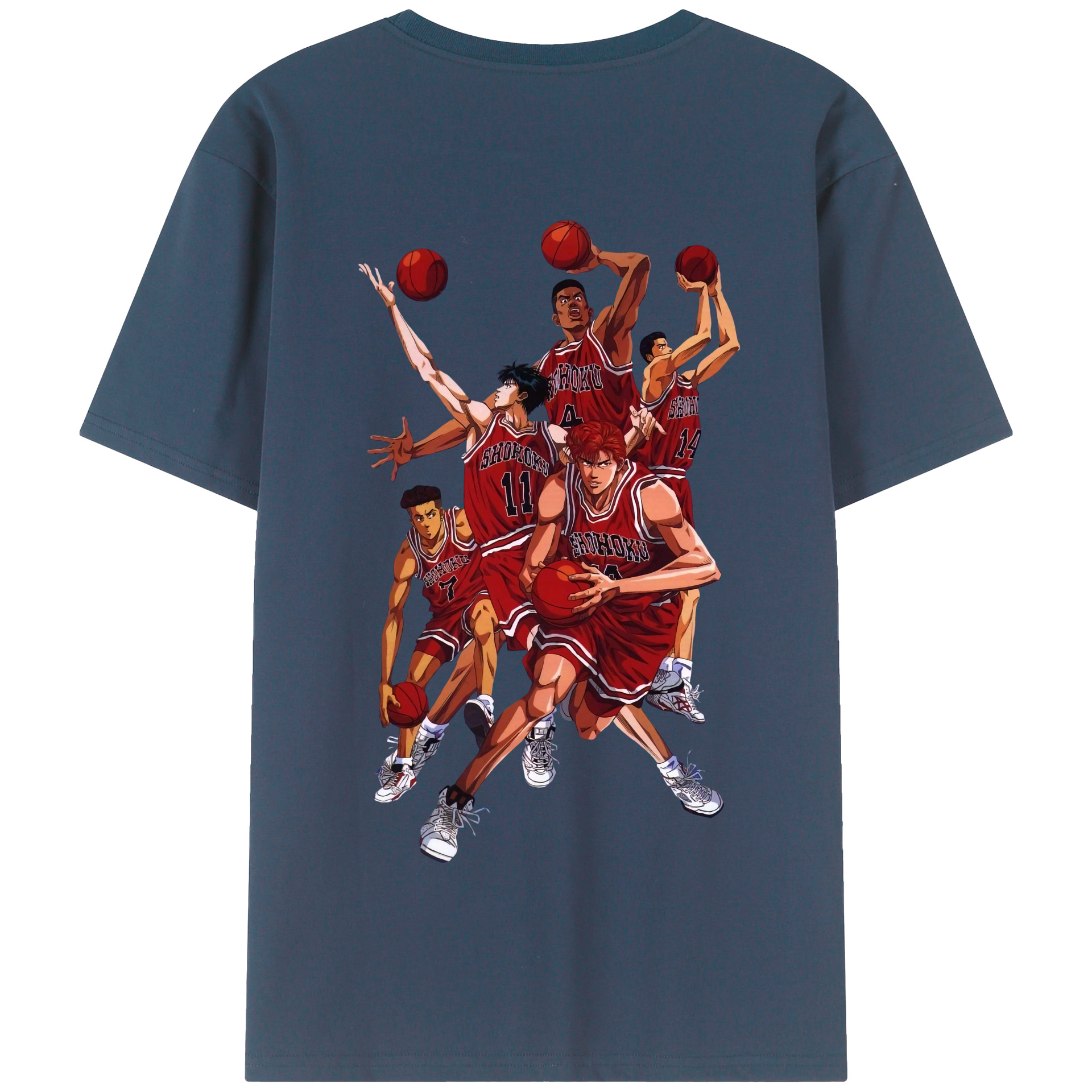 SLAM DUNK／スラムダンク 綿100％半袖Tシャツ（背面プリント）