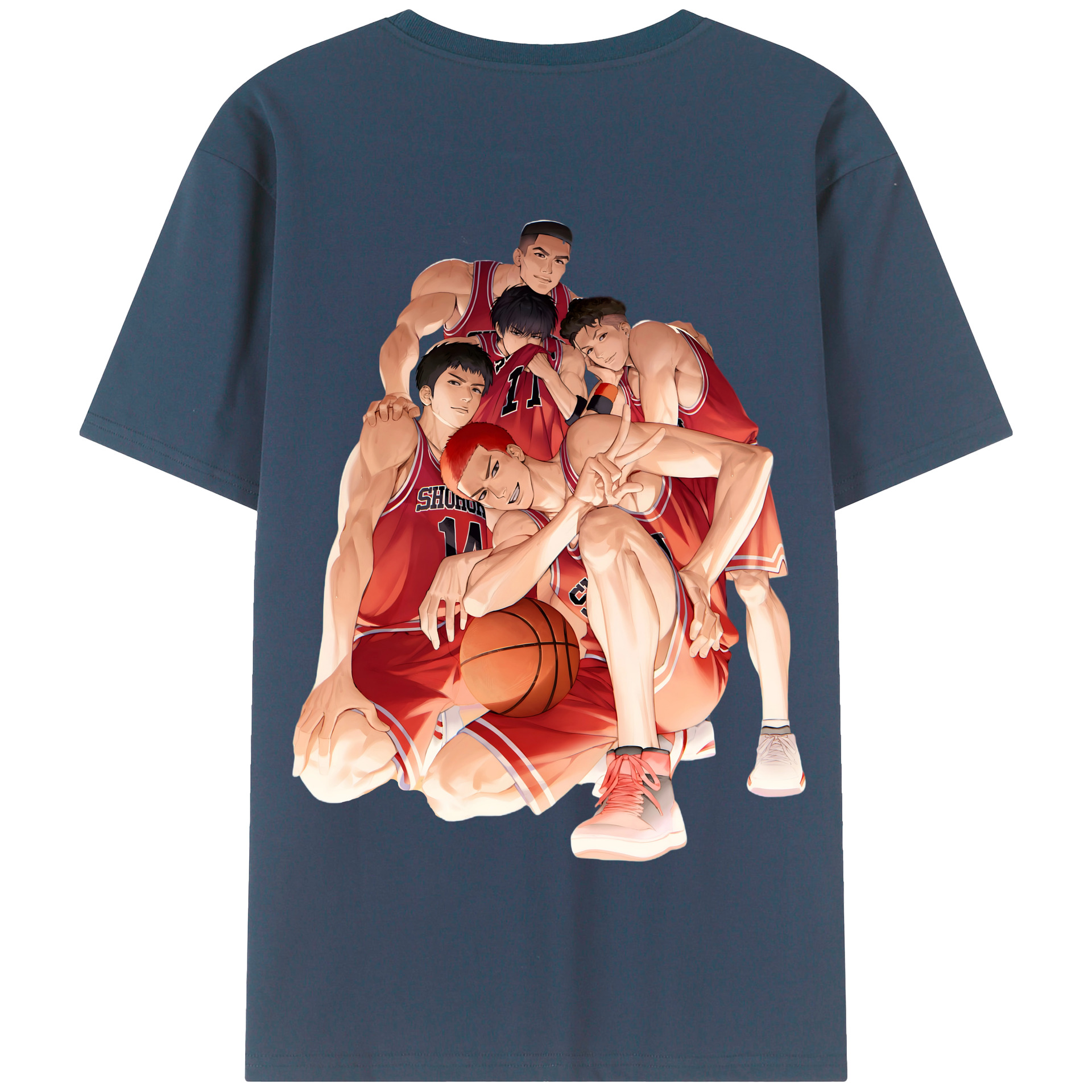 SLAM DUNK／スラムダンク 綿100％半袖Tシャツ（背面プリント）