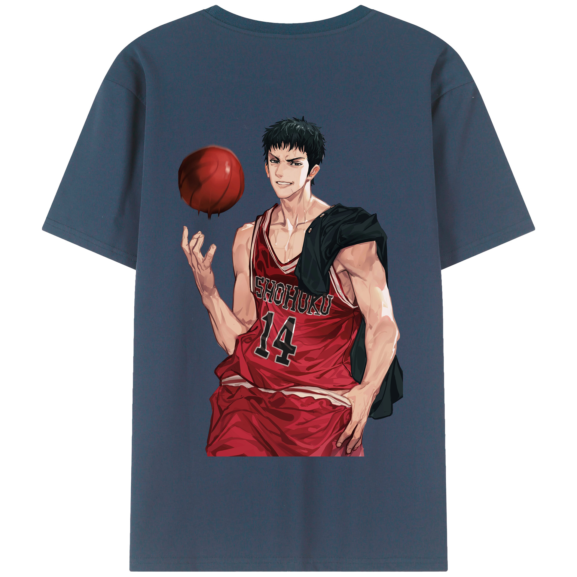 SLAM DUNK／スラムダンク 綿100％半袖Tシャツ（背面プリント）
