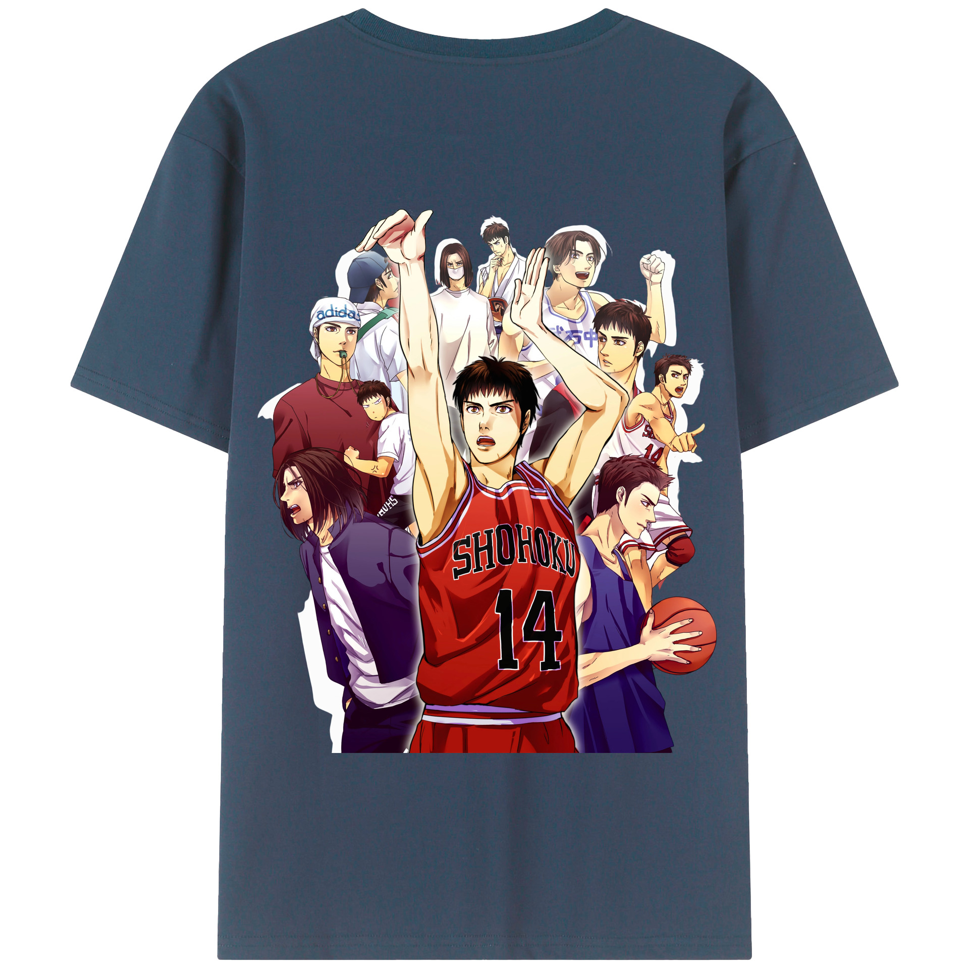 SLAM DUNK／スラムダンク 綿100％半袖Tシャツ（背面プリント）