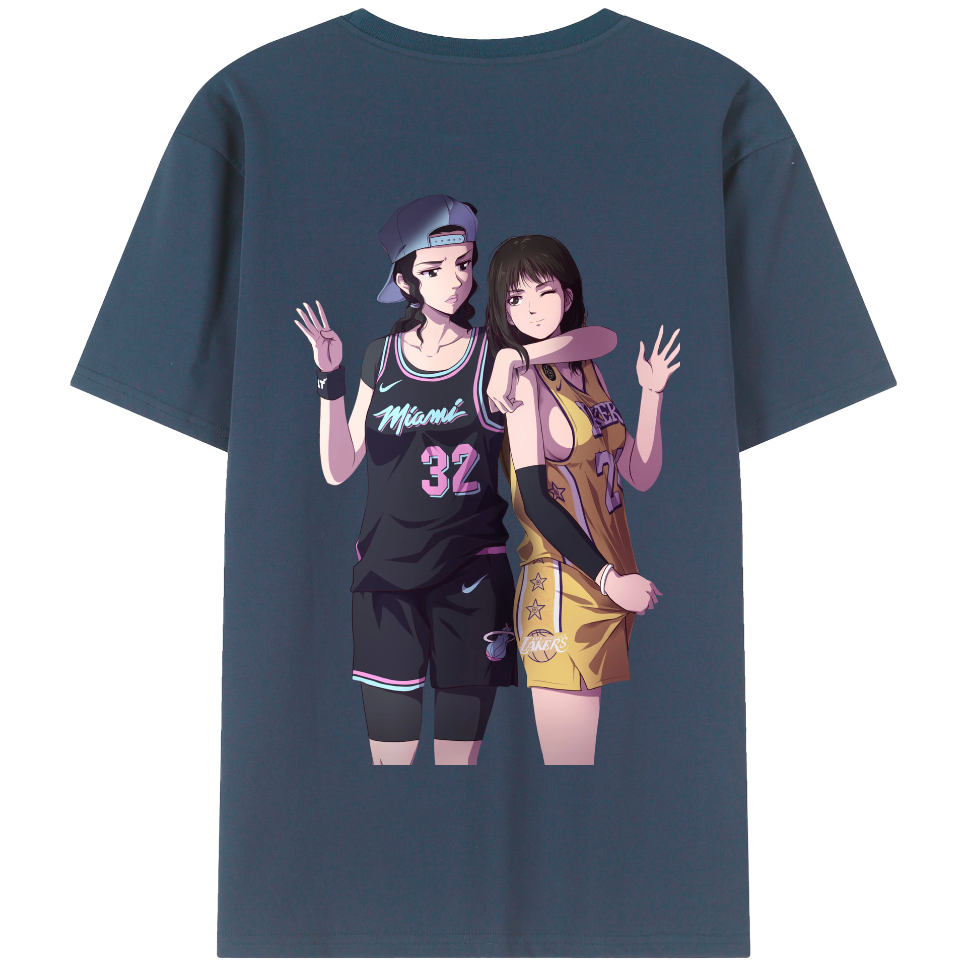 SLAM DUNK／スラムダンク 綿100％半袖Tシャツ（背面プリント）