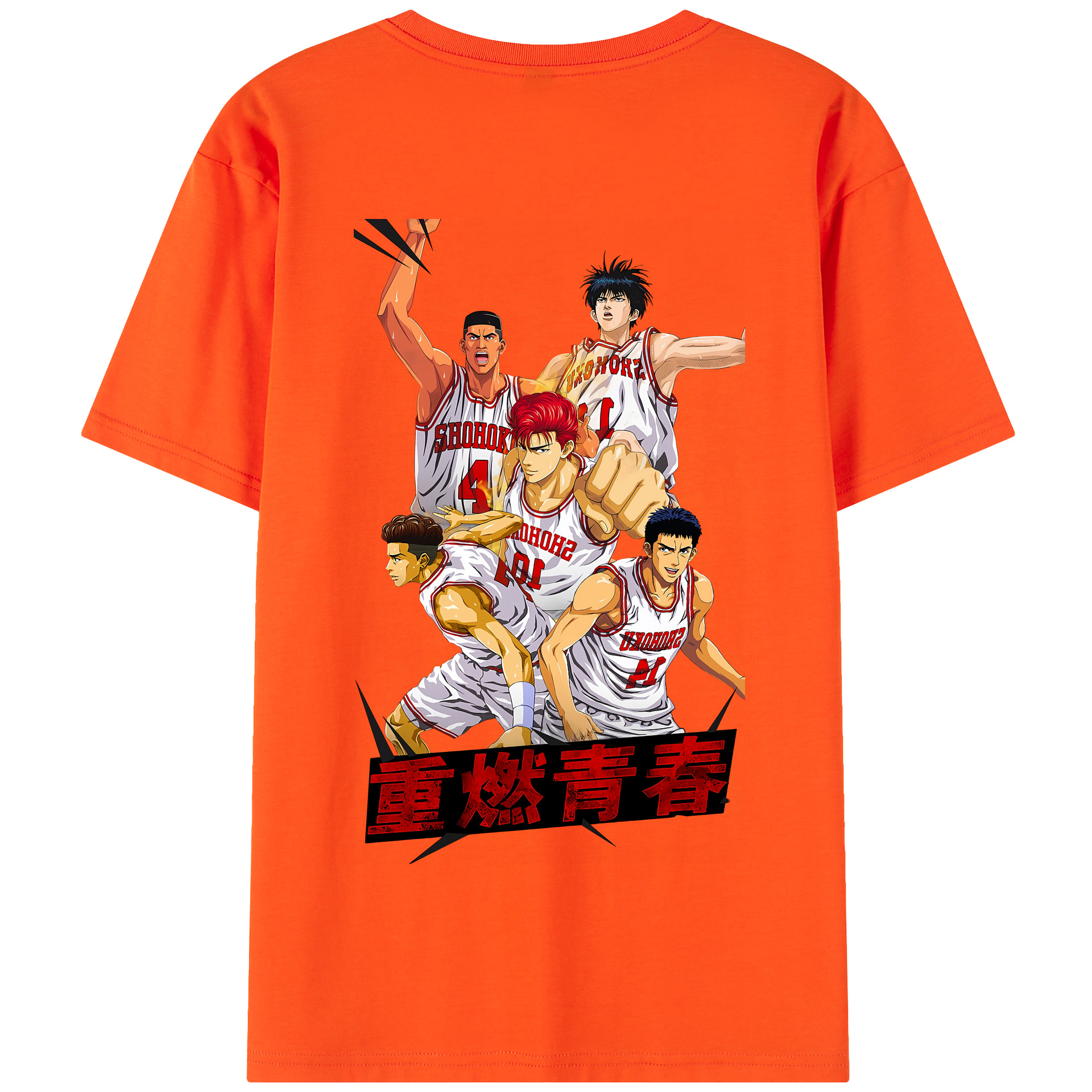SLAM DUNK／スラムダンク 綿100％半袖Tシャツ（背面プリント）