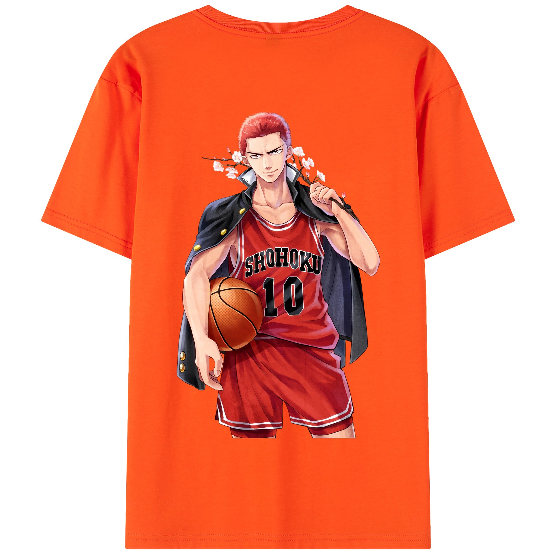 SLAM DUNK／スラムダンク 綿100％半袖Tシャツ（背面プリント）