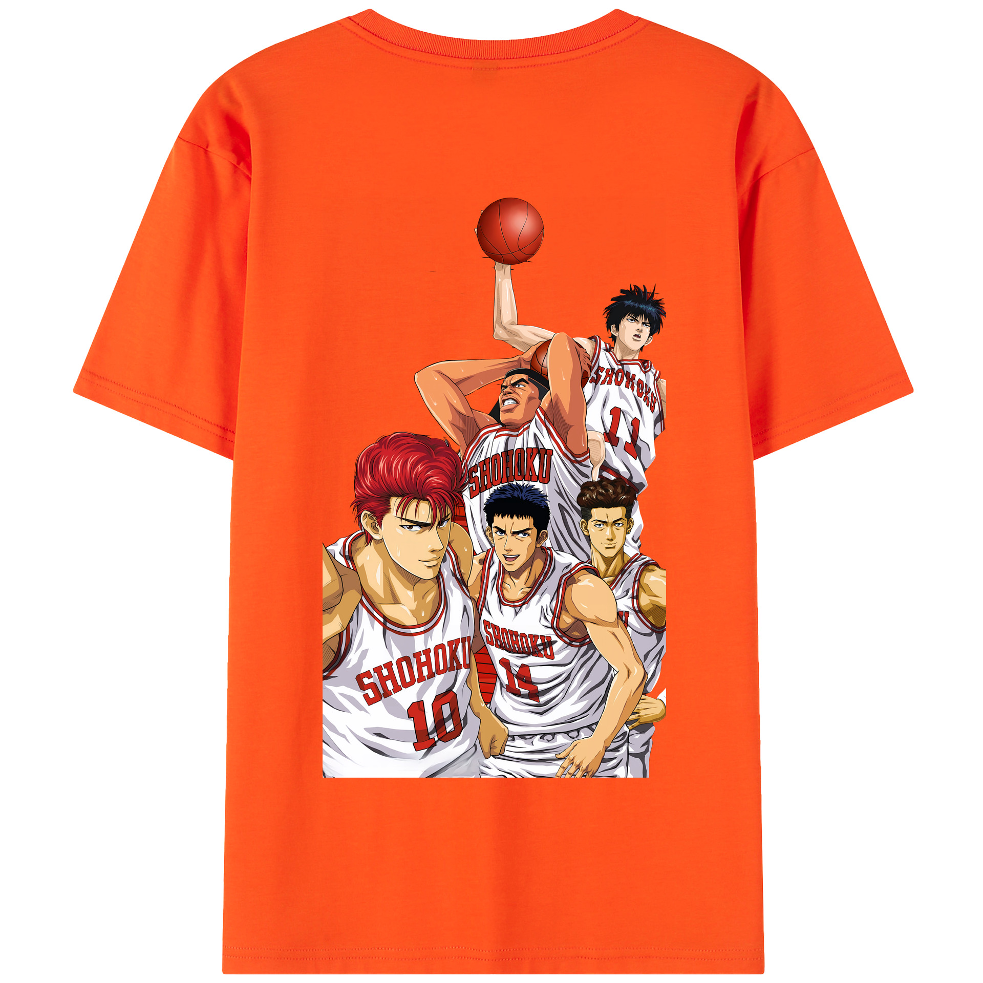 SLAM DUNK／スラムダンク 綿100％半袖Tシャツ（背面プリント）
