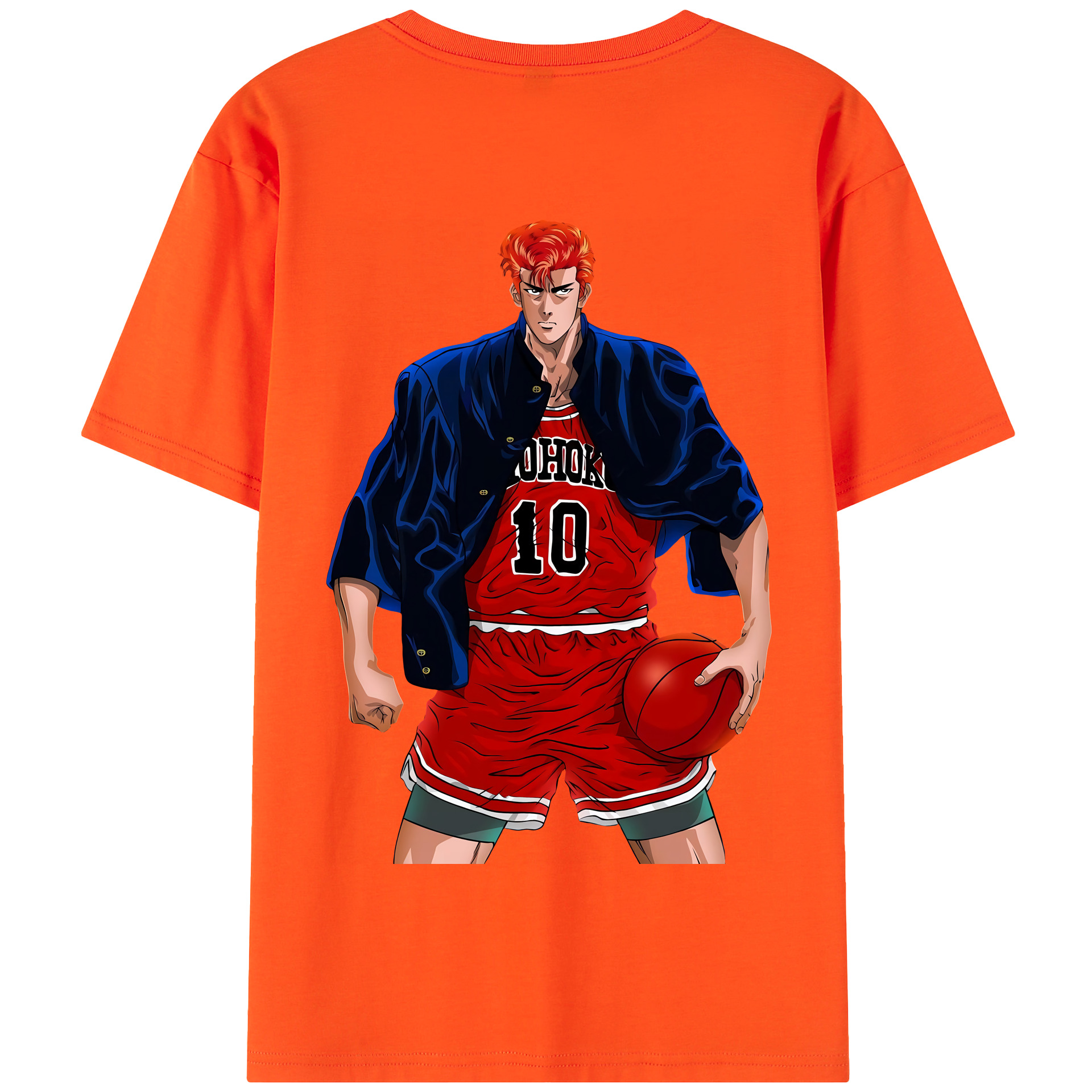 SLAM DUNK／スラムダンク 綿100％半袖Tシャツ（背面プリント）