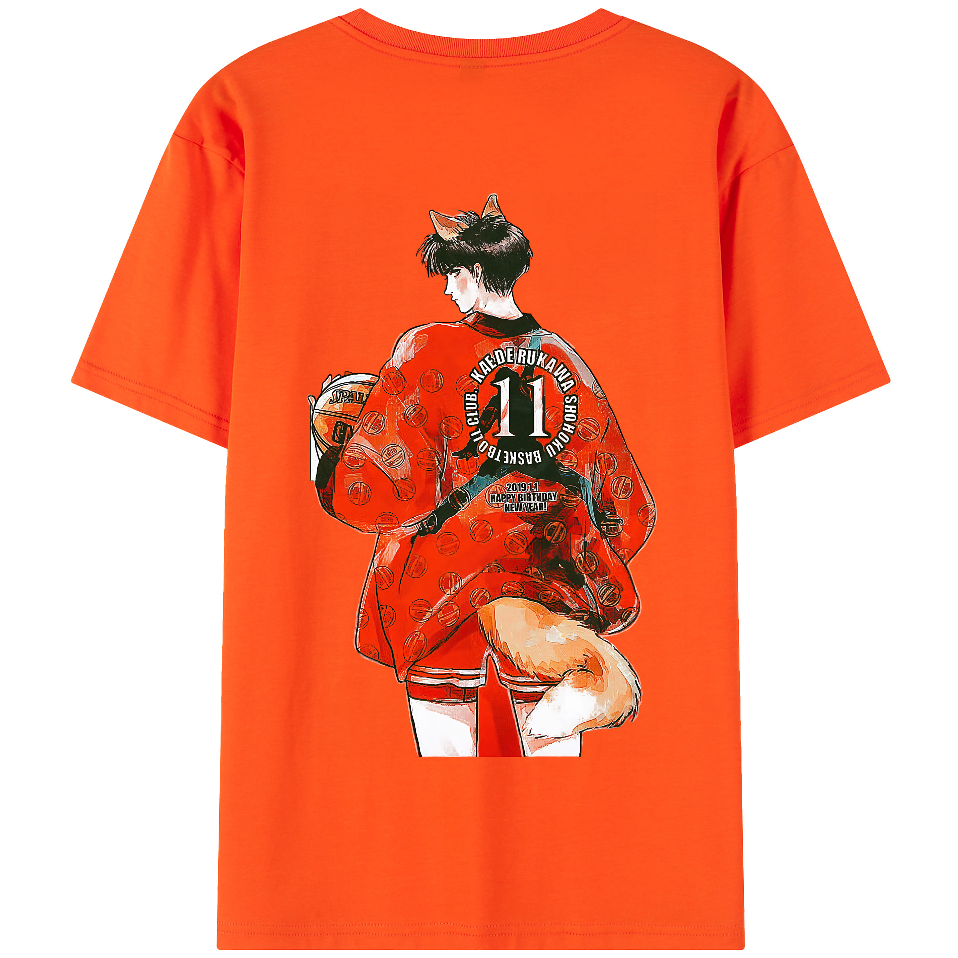 SLAM DUNK／スラムダンク 綿100％半袖Tシャツ（背面プリント）