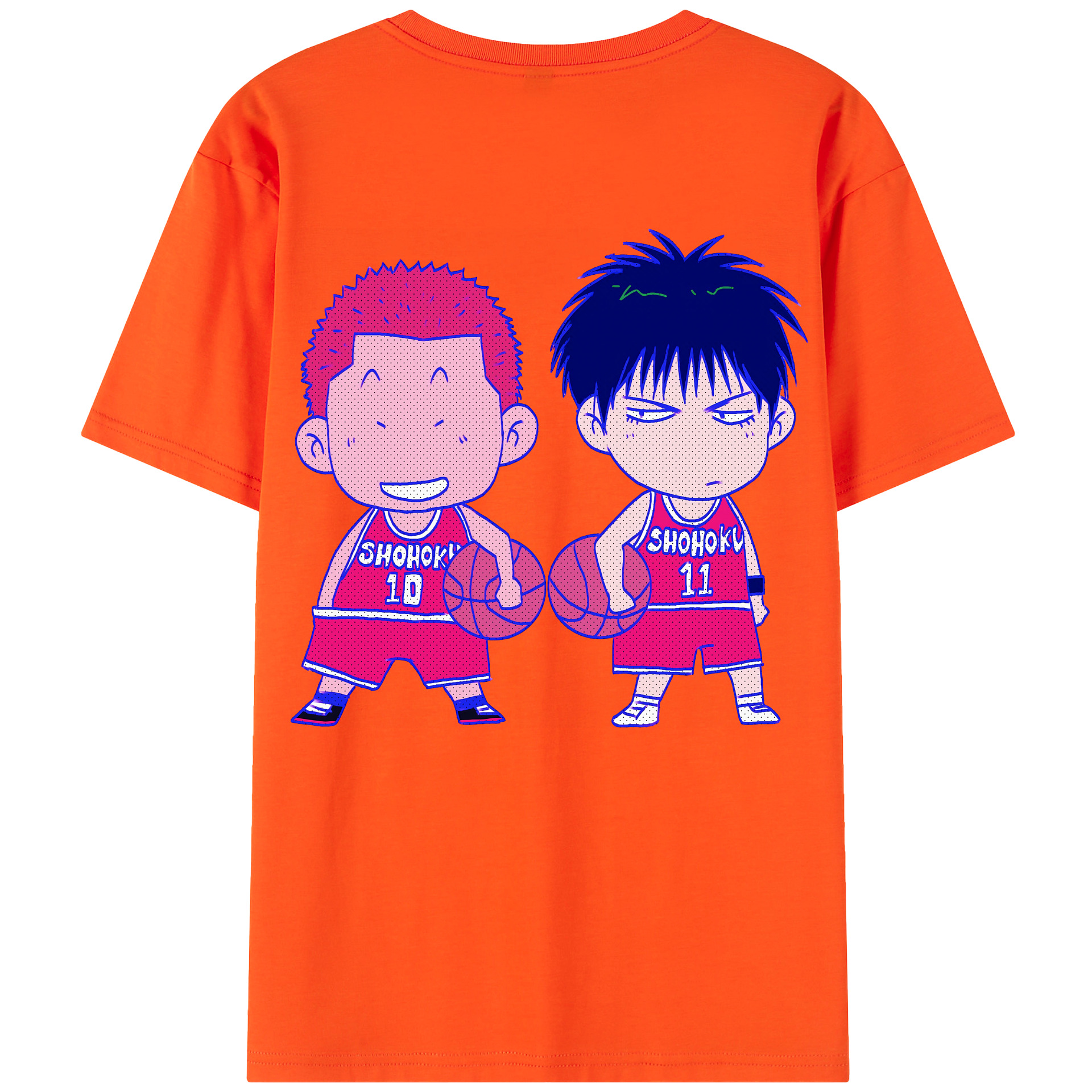 SLAM DUNK／スラムダンク 綿100％半袖Tシャツ（背面プリント）