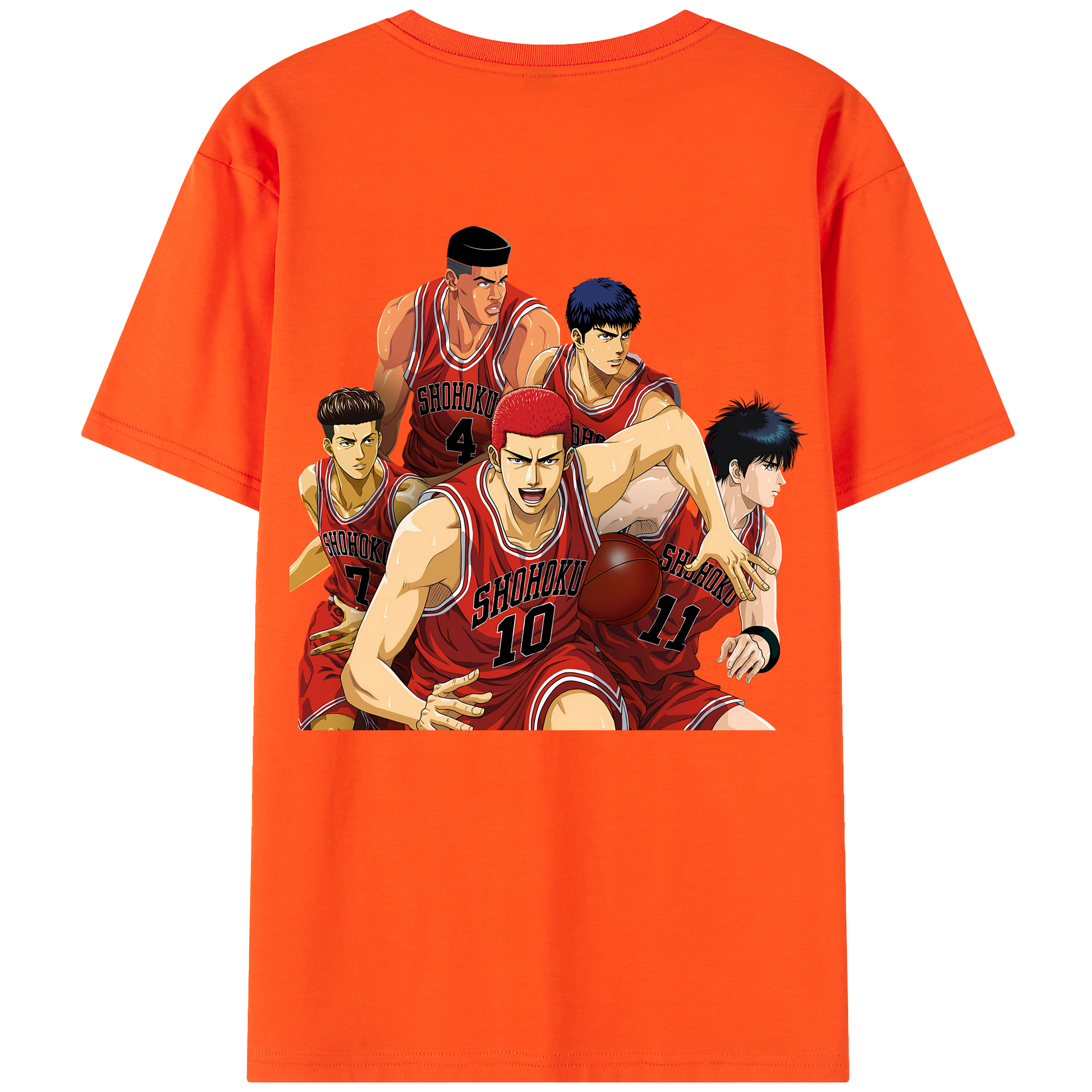 SLAM DUNK／スラムダンク 綿100％半袖Tシャツ（背面プリント）