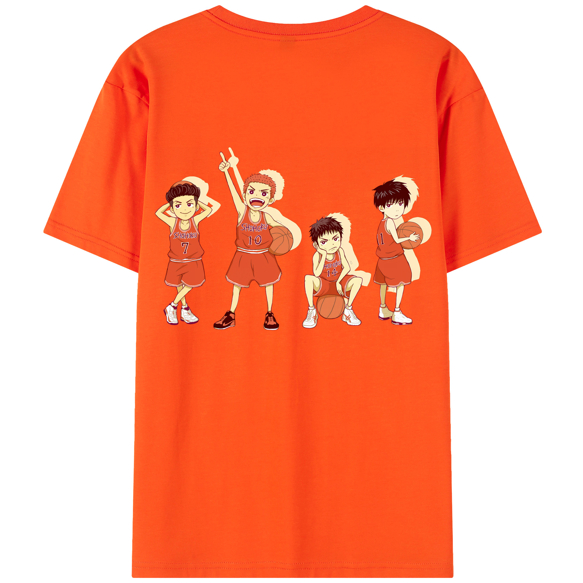SLAM DUNK／スラムダンク 綿100％半袖Tシャツ（背面プリント）