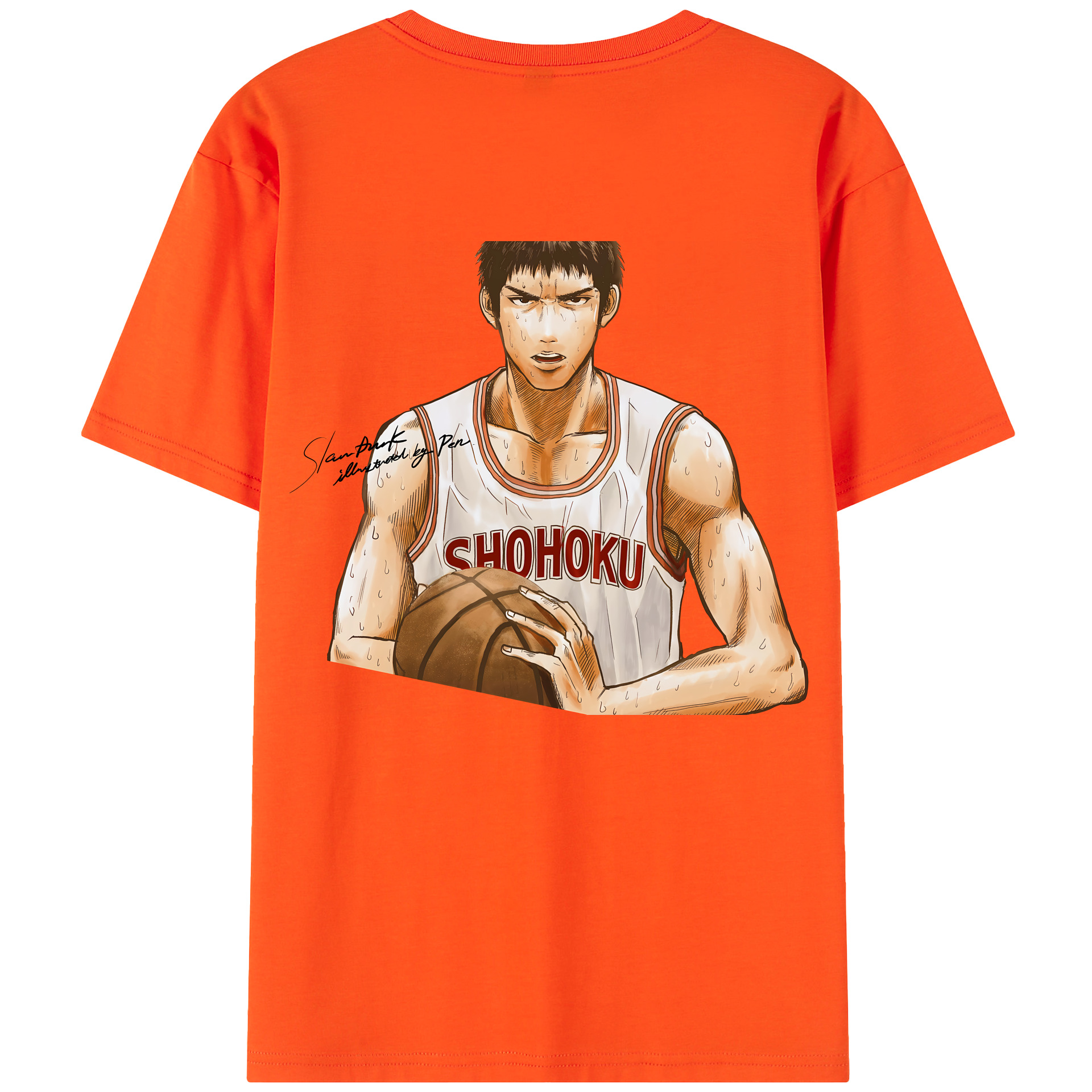 SLAM DUNK／スラムダンク 綿100％半袖Tシャツ（背面プリント）