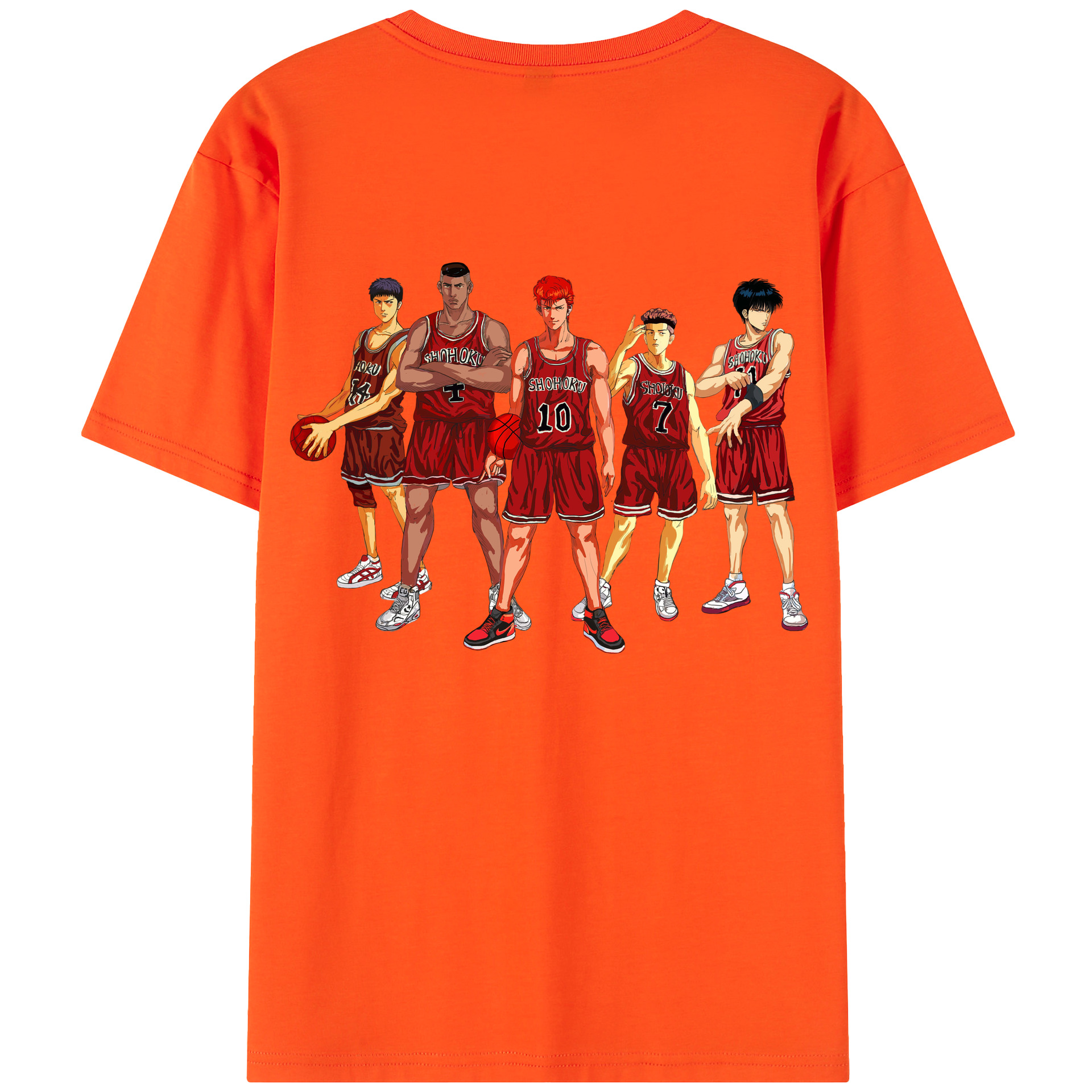 SLAM DUNK／スラムダンク 綿100％半袖Tシャツ（背面プリント）