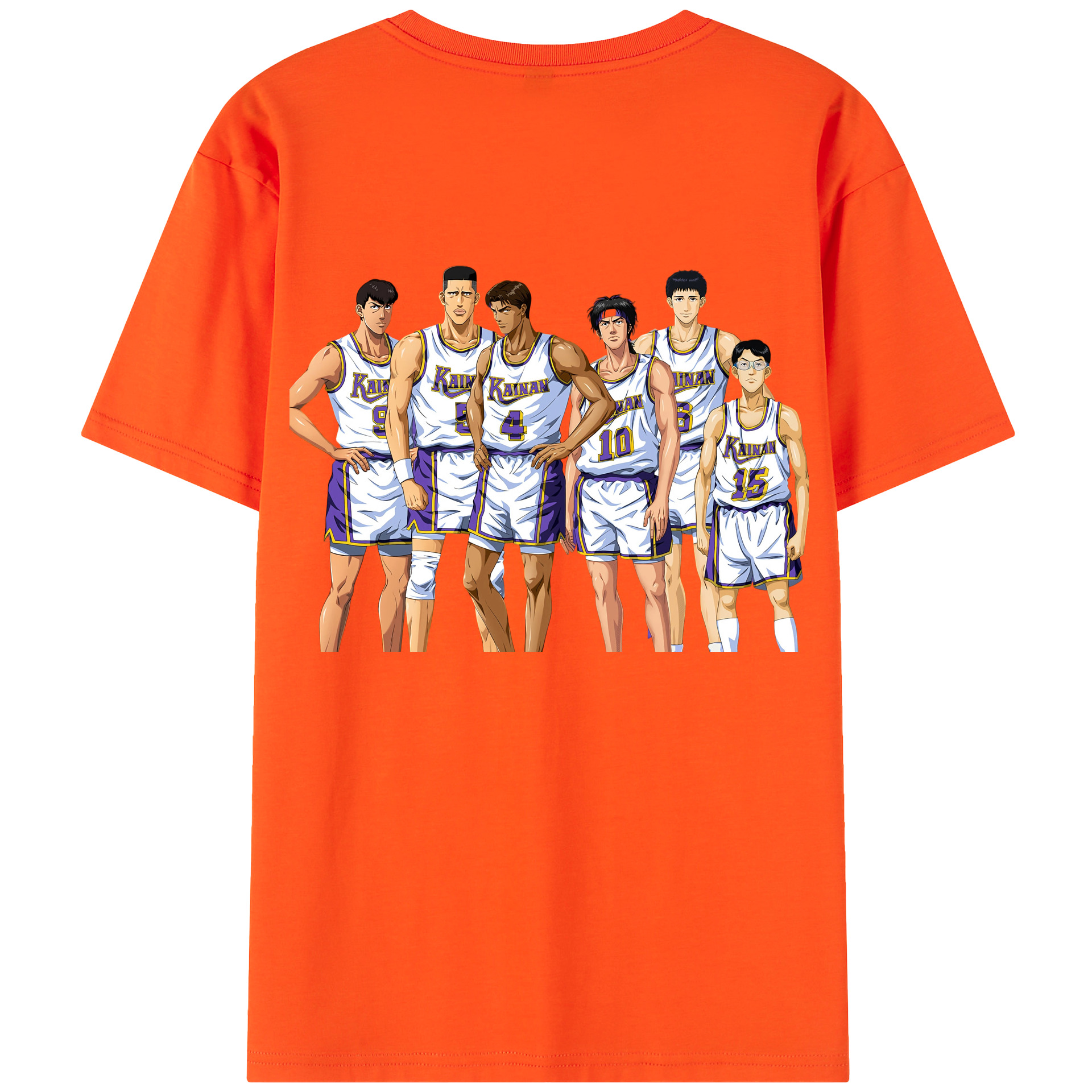 SLAM DUNK／スラムダンク 綿100％半袖Tシャツ（背面プリント）