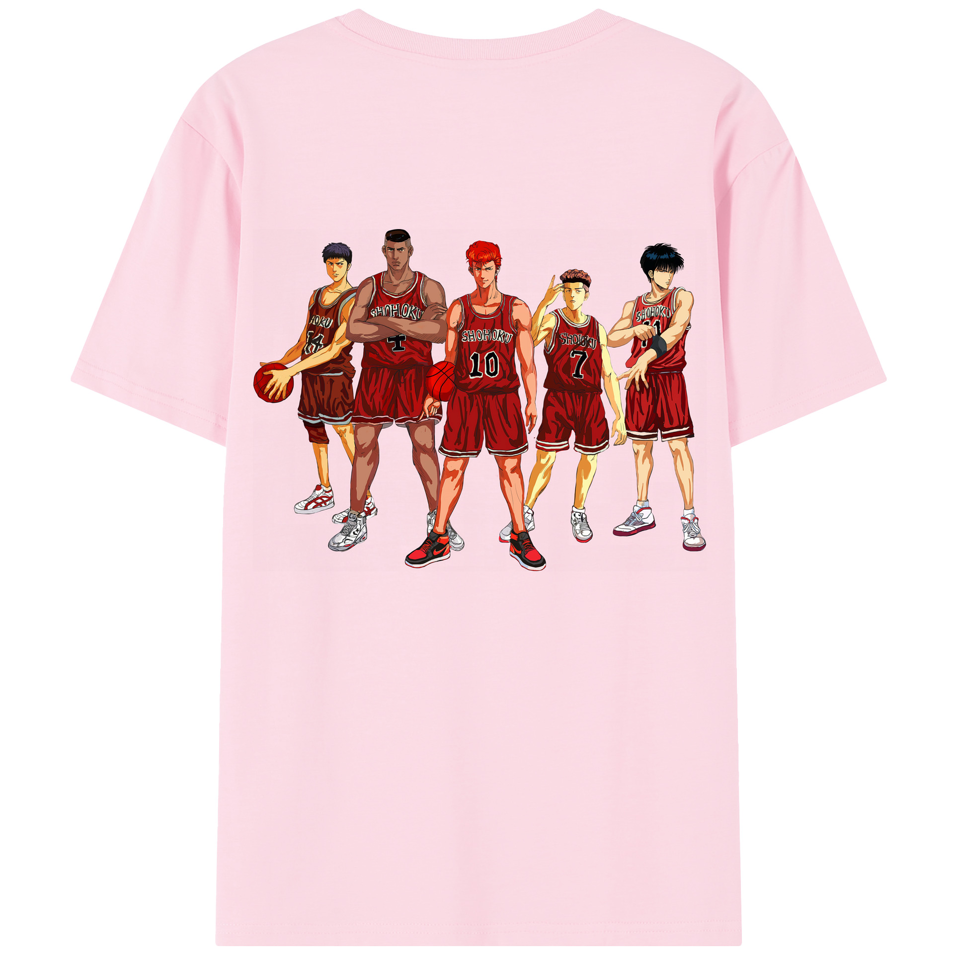 SLAM DUNK／スラムダンク 綿100％半袖Tシャツ（背面プリント）