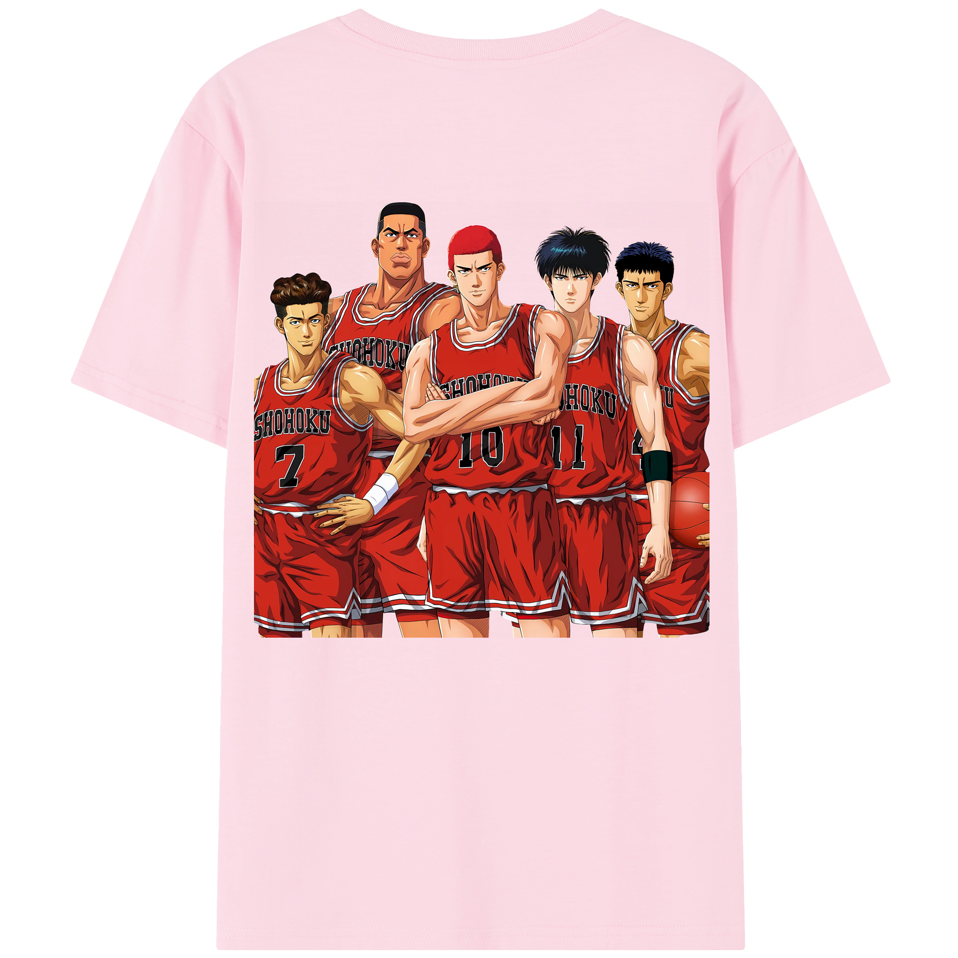 SLAM DUNK／スラムダンク 綿100％半袖Tシャツ（背面プリント）