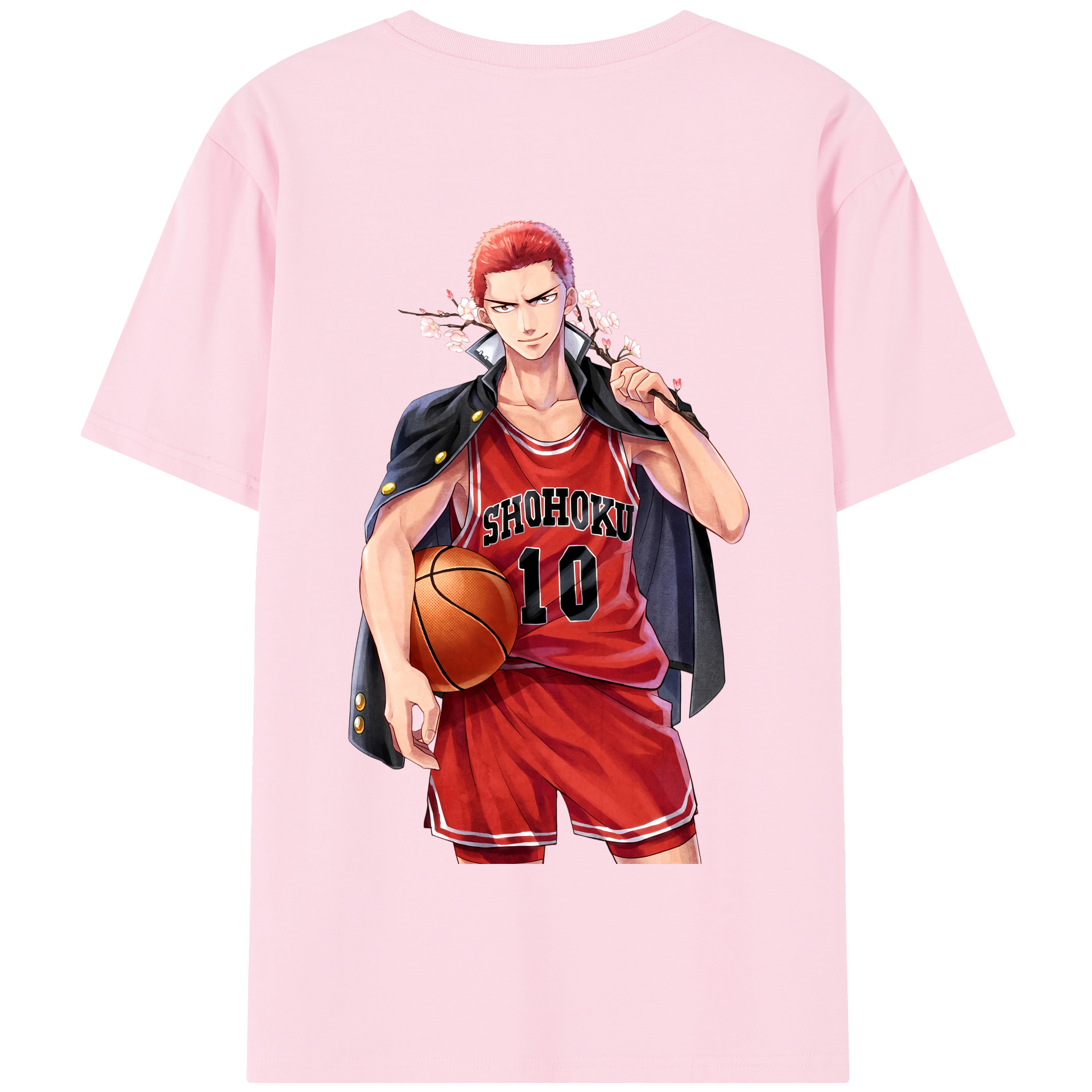 SLAM DUNK／スラムダンク 綿100％半袖Tシャツ（背面プリント）