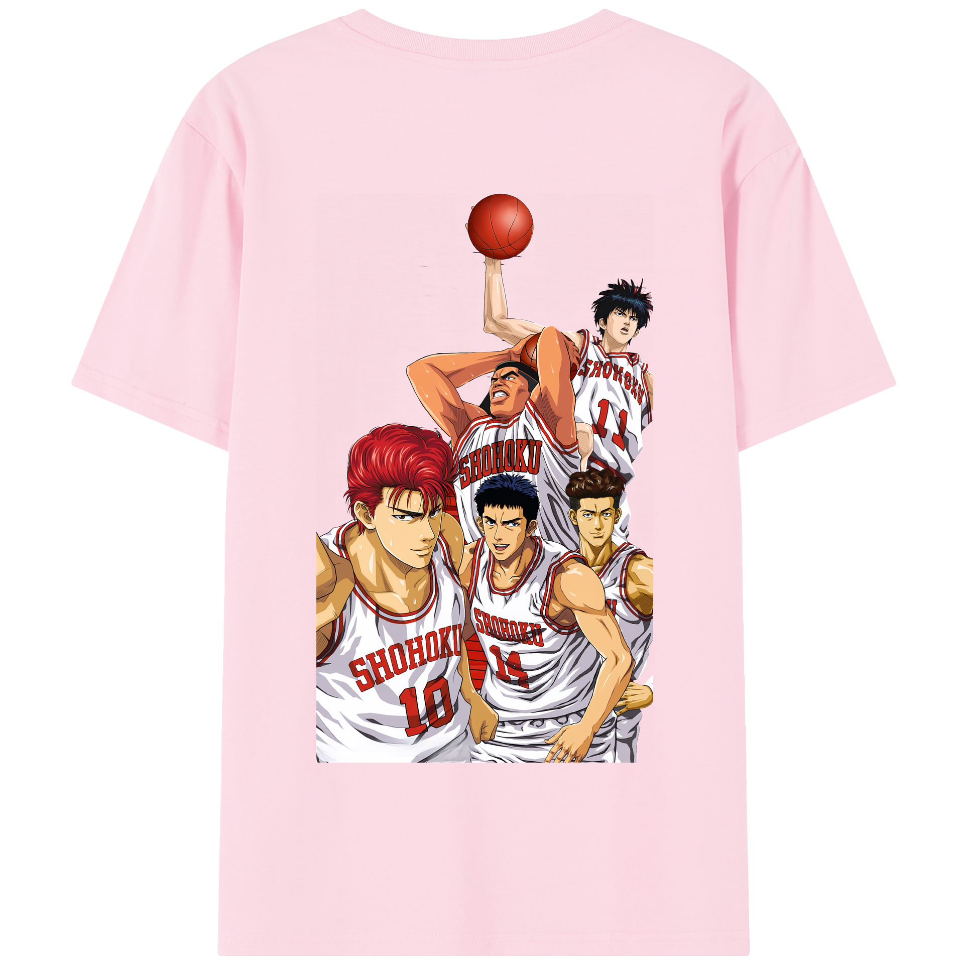 SLAM DUNK／スラムダンク 綿100％半袖Tシャツ（背面プリント）