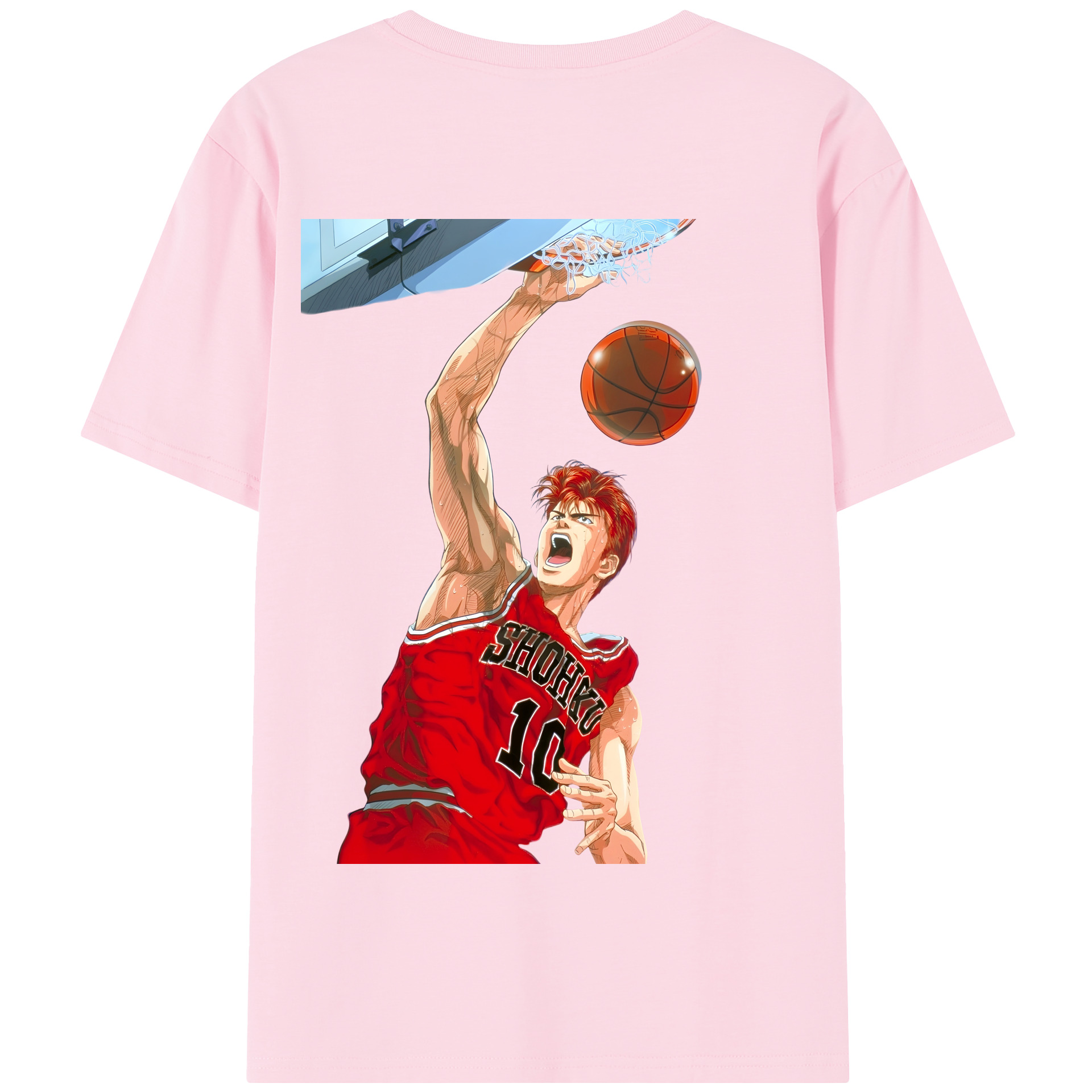 SLAM DUNK／スラムダンク 綿100％半袖Tシャツ（背面プリント）