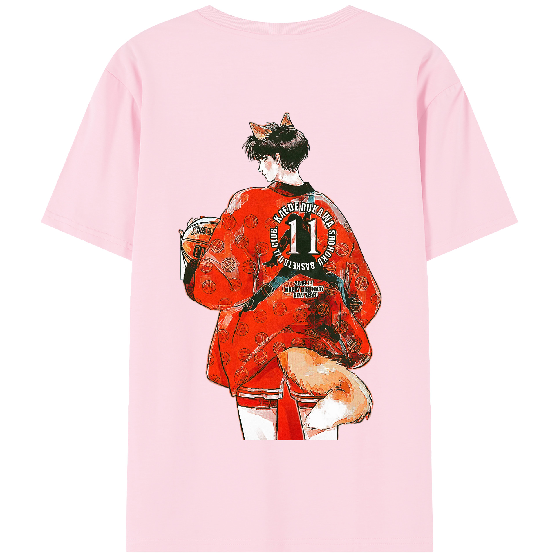 SLAM DUNK／スラムダンク 綿100％半袖Tシャツ（背面プリント）