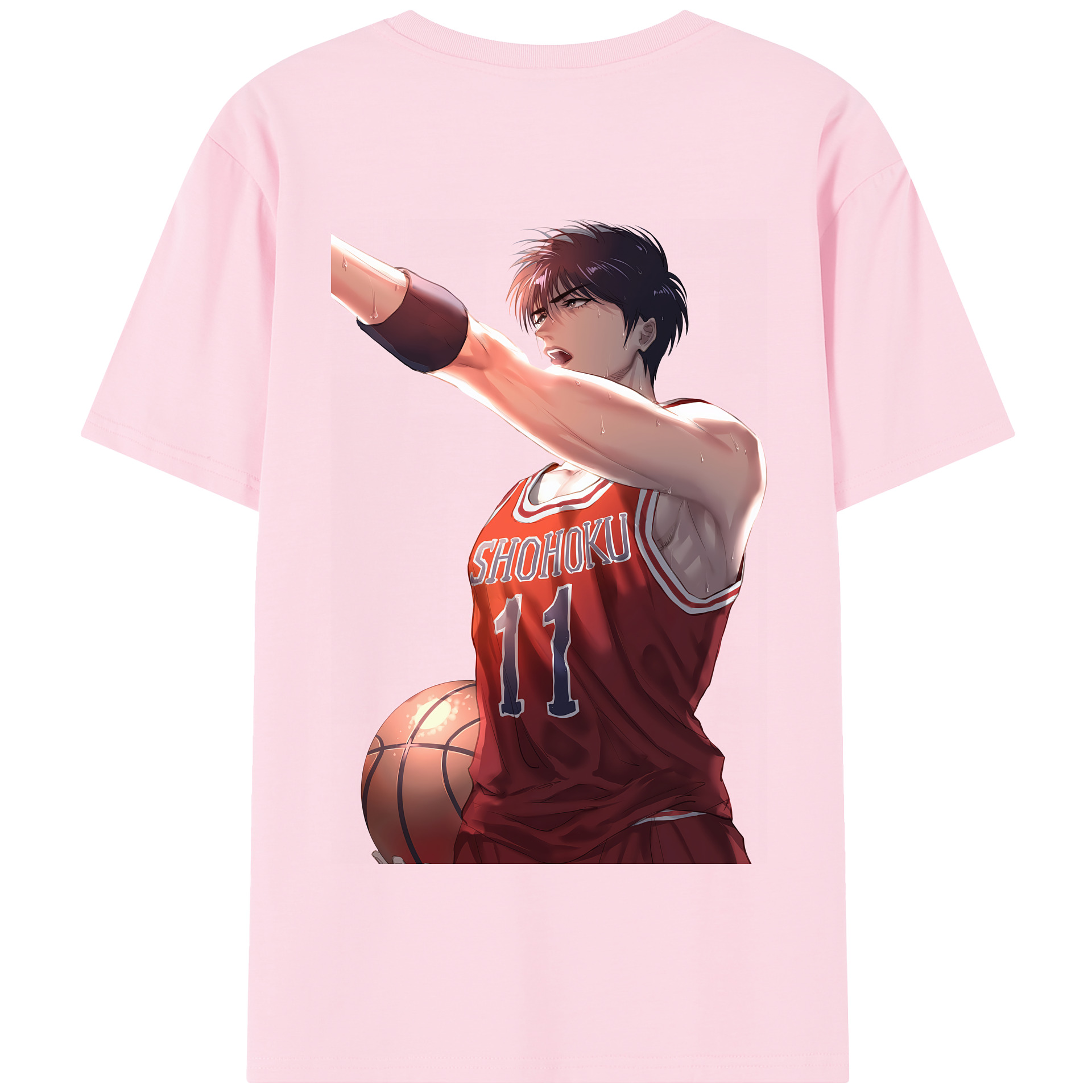 SLAM DUNK／スラムダンク 綿100％半袖Tシャツ（背面プリント）