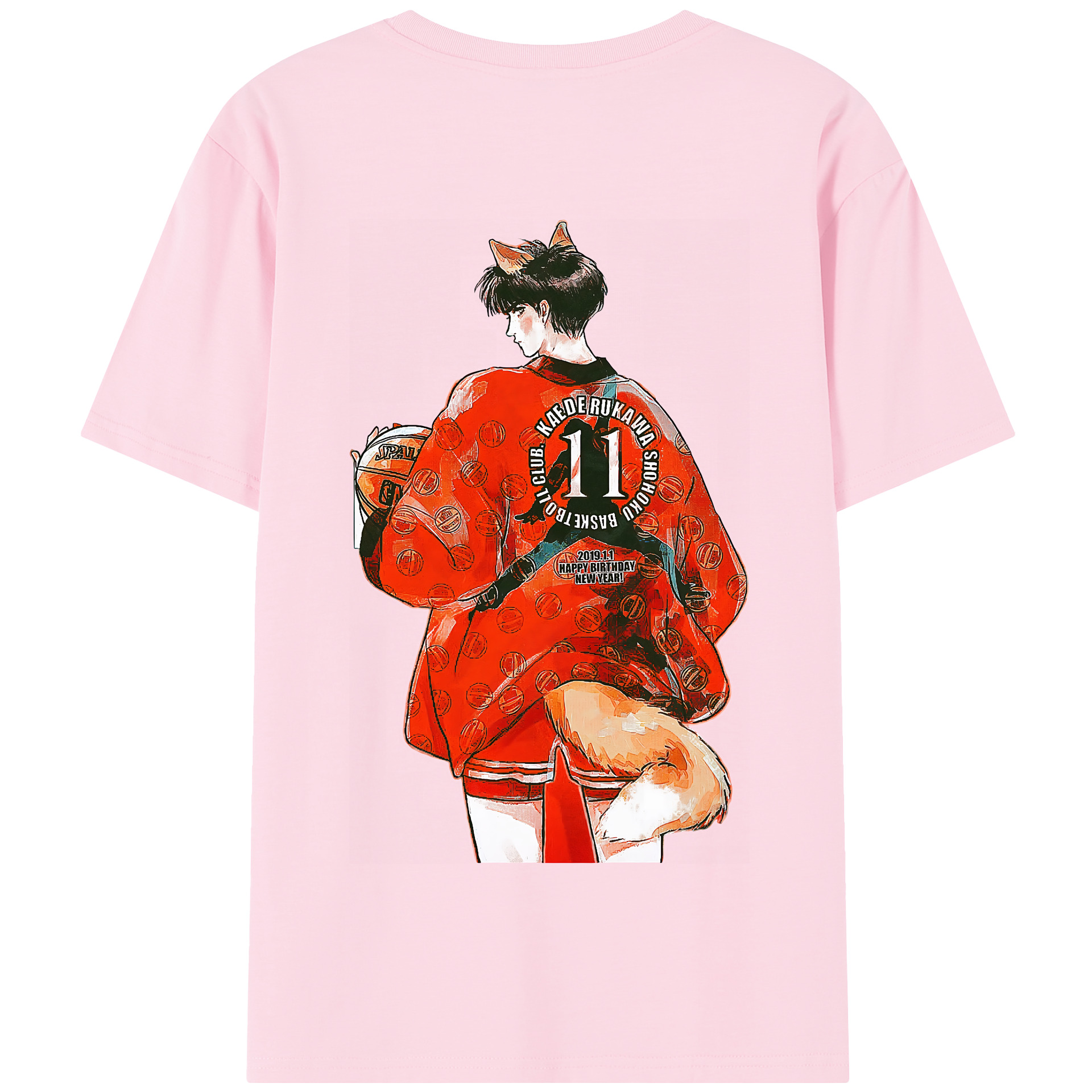 SLAM DUNK／スラムダンク 綿100％半袖Tシャツ（背面プリント）