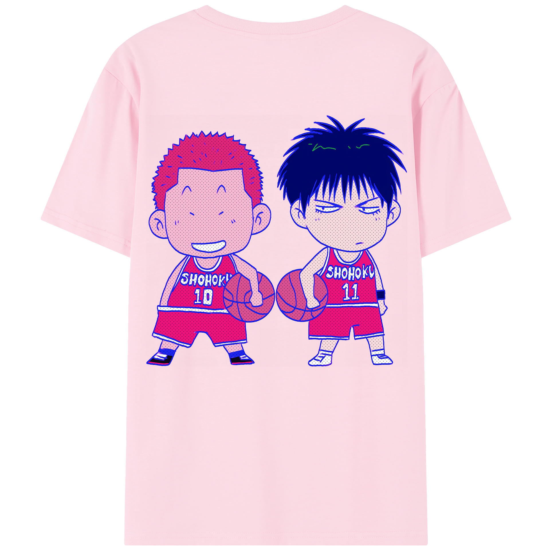 SLAM DUNK／スラムダンク 綿100％半袖Tシャツ（背面プリント）