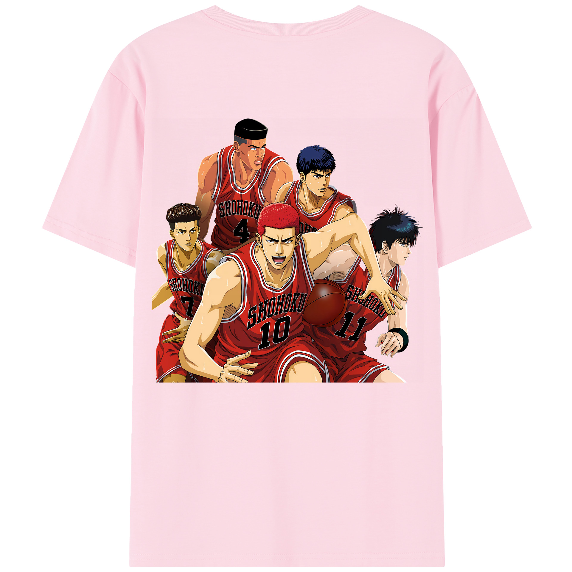 SLAM DUNK／スラムダンク 綿100％半袖Tシャツ（背面プリント）