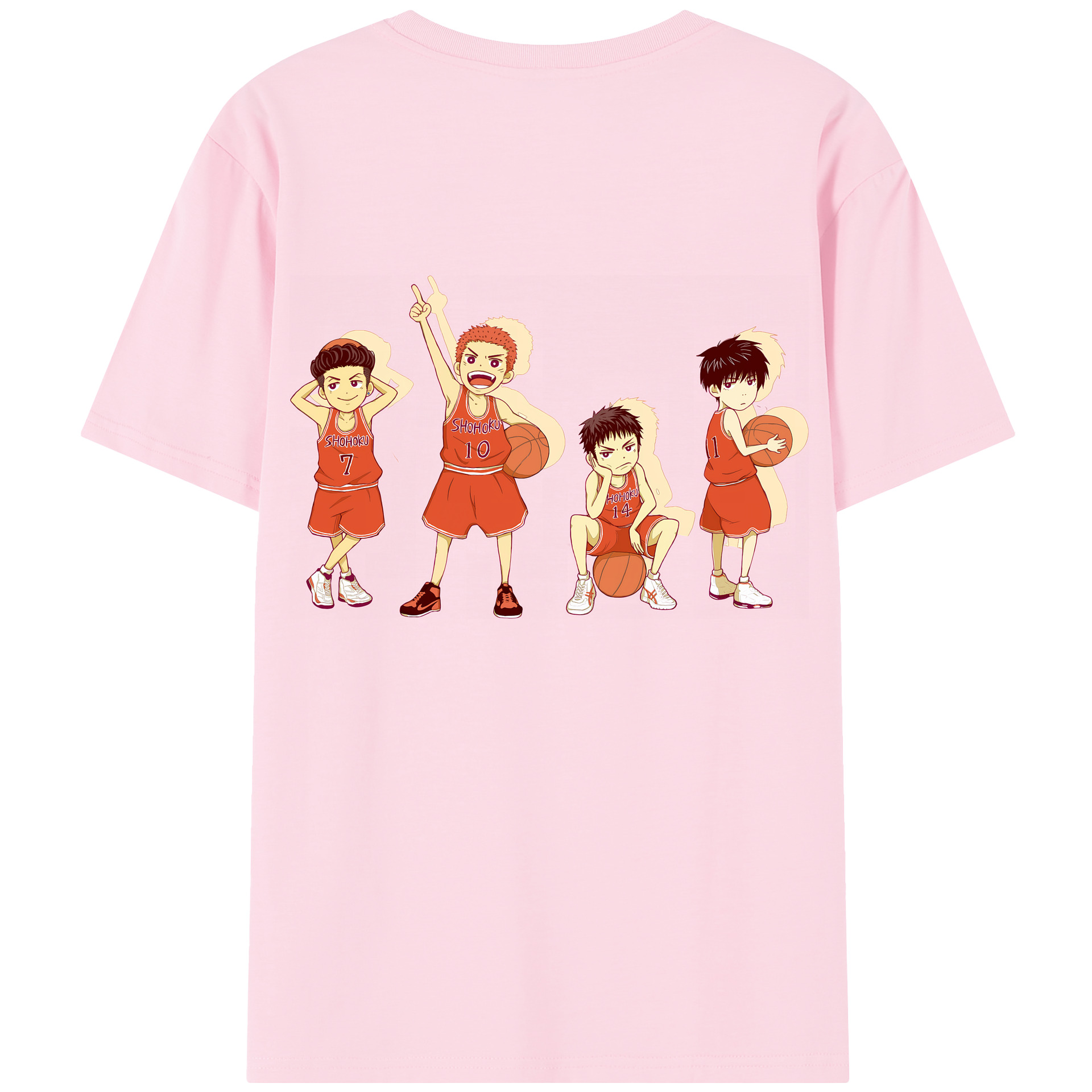 SLAM DUNK／スラムダンク 綿100％半袖Tシャツ（背面プリント）