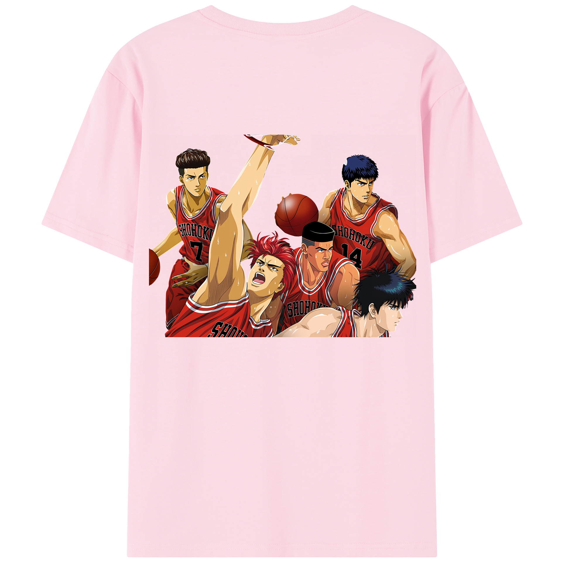 SLAM DUNK／スラムダンク 綿100％半袖Tシャツ（背面プリント）