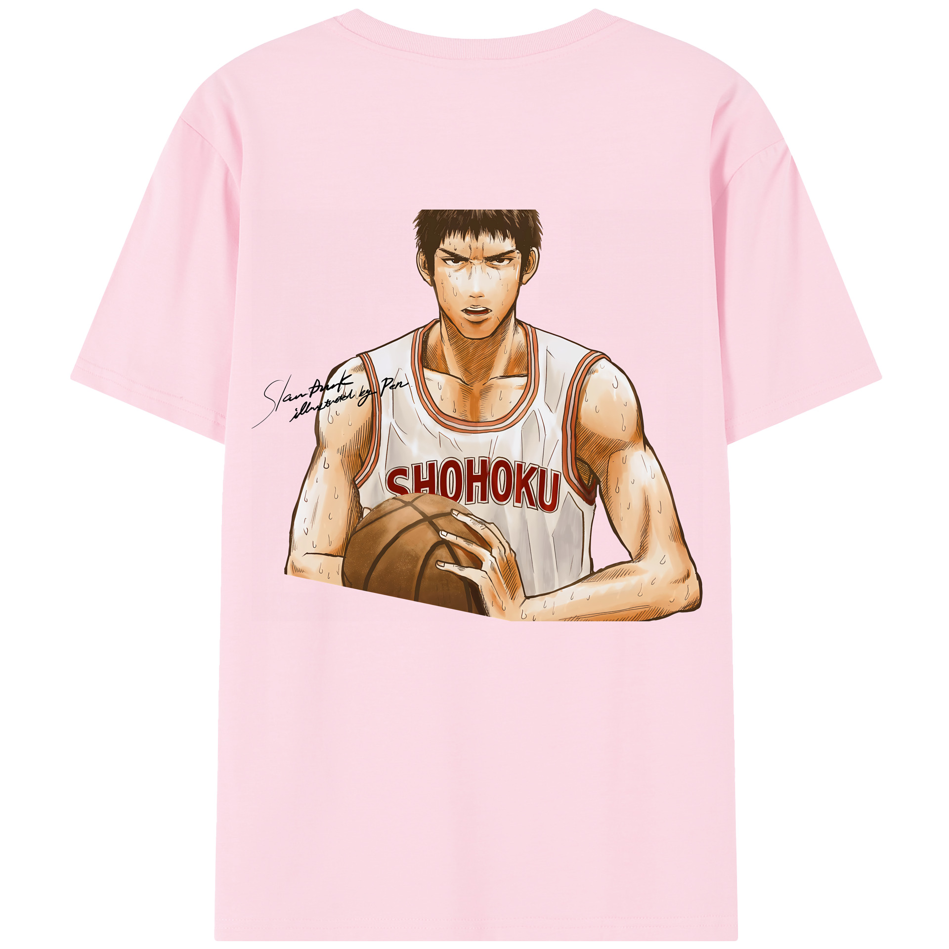 SLAM DUNK／スラムダンク 綿100％半袖Tシャツ（背面プリント）