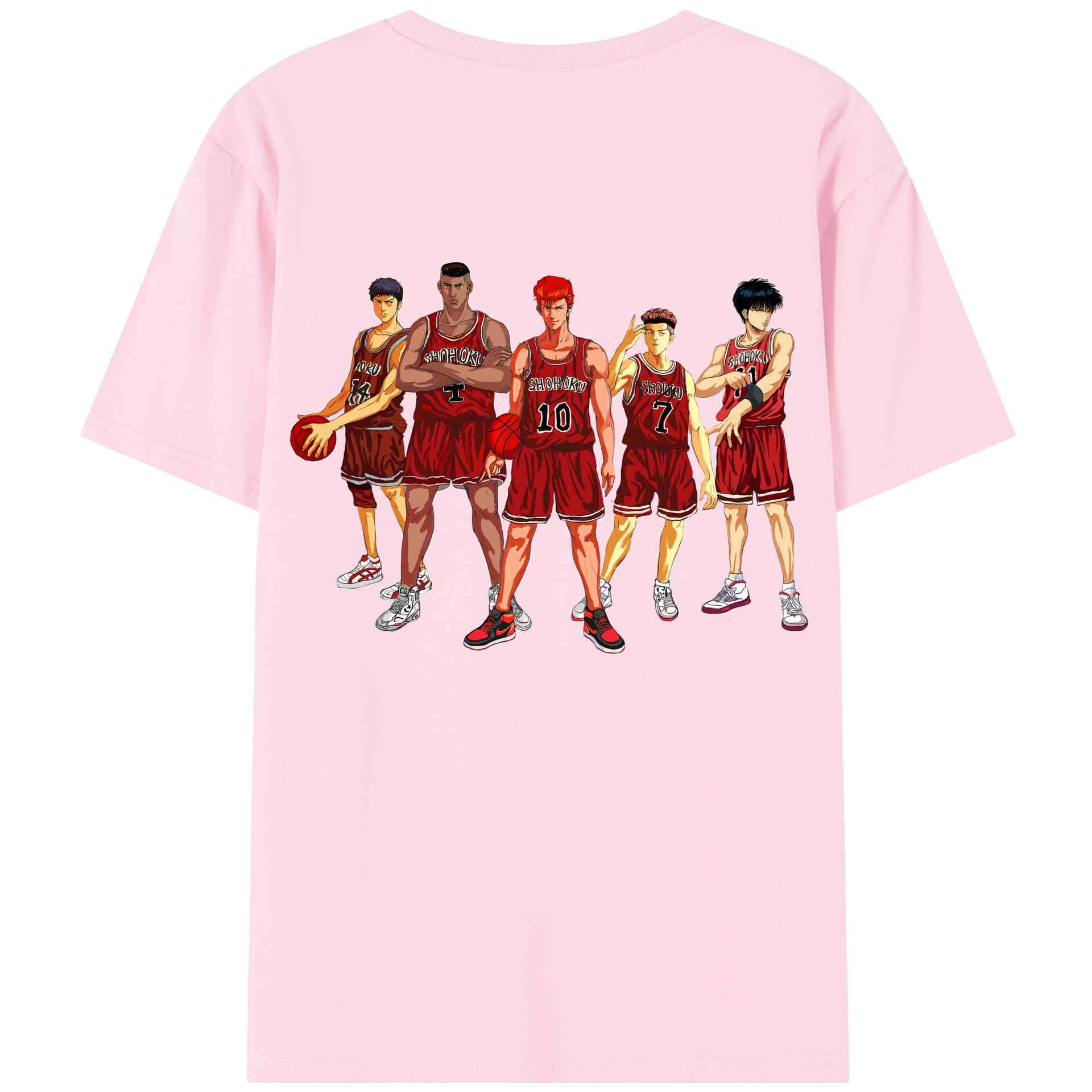 SLAM DUNK／スラムダンク 綿100％半袖Tシャツ（背面プリント）