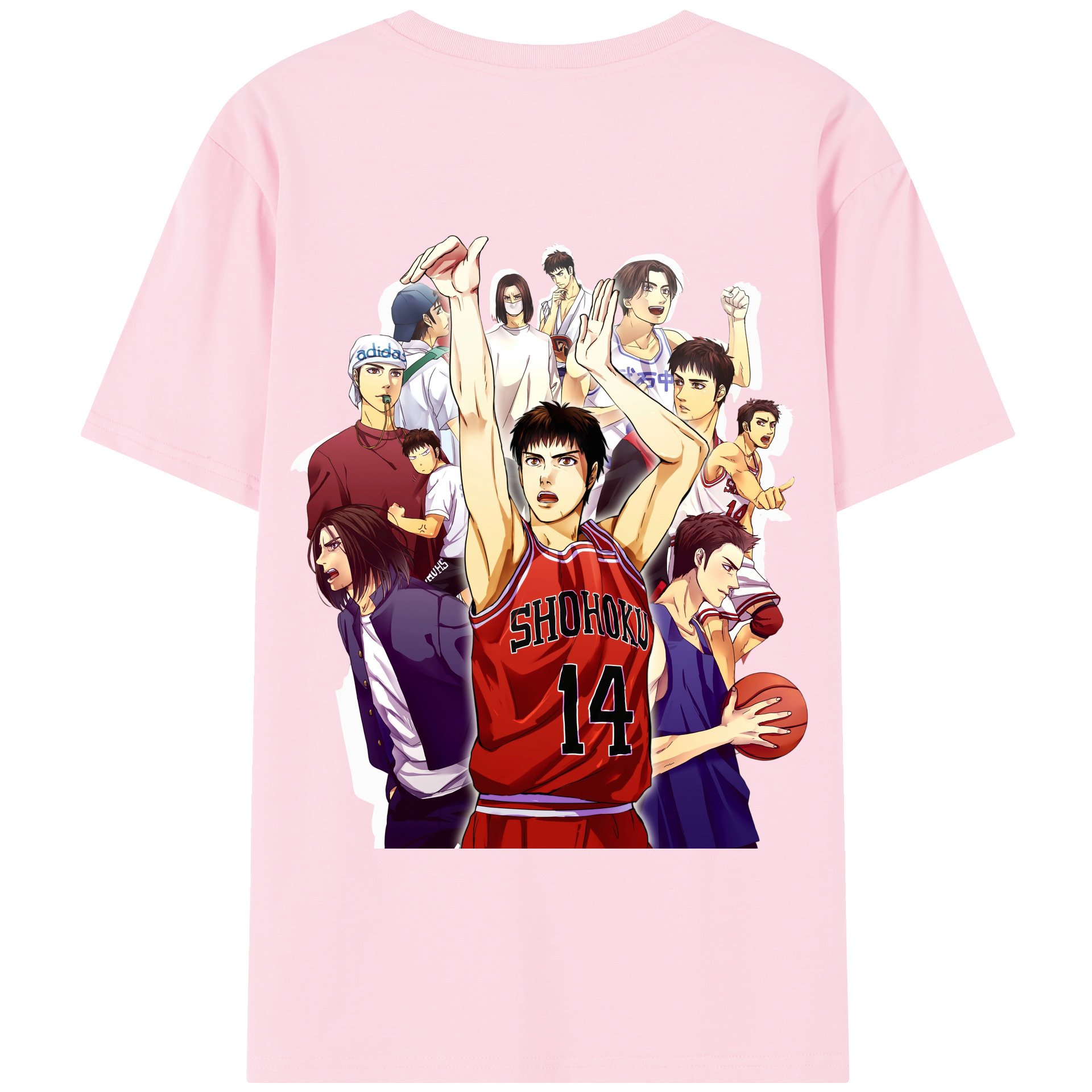 SLAM DUNK／スラムダンク 綿100％半袖Tシャツ（背面プリント）