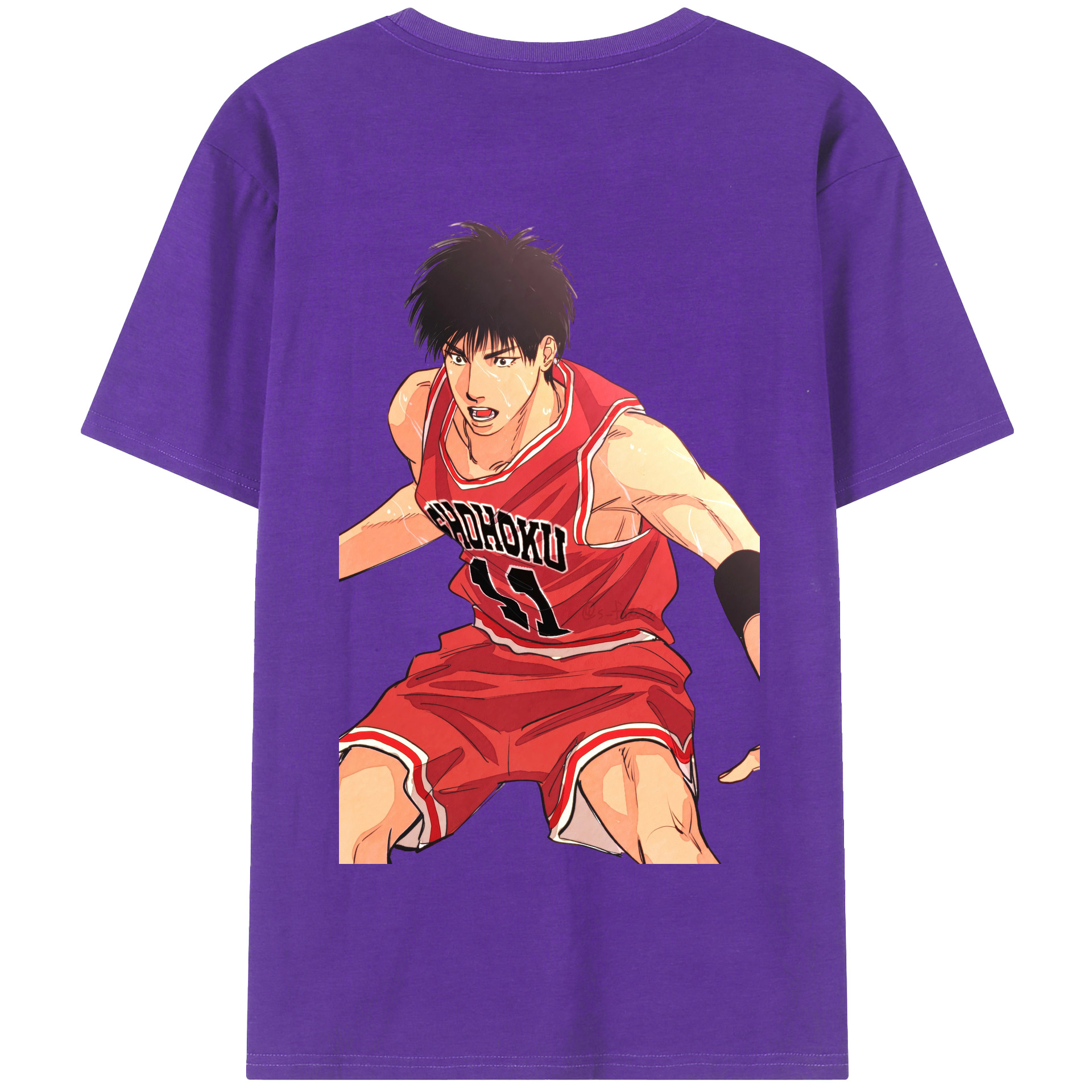 SLAM DUNK／スラムダンク 綿100％半袖Tシャツ（背面プリント）