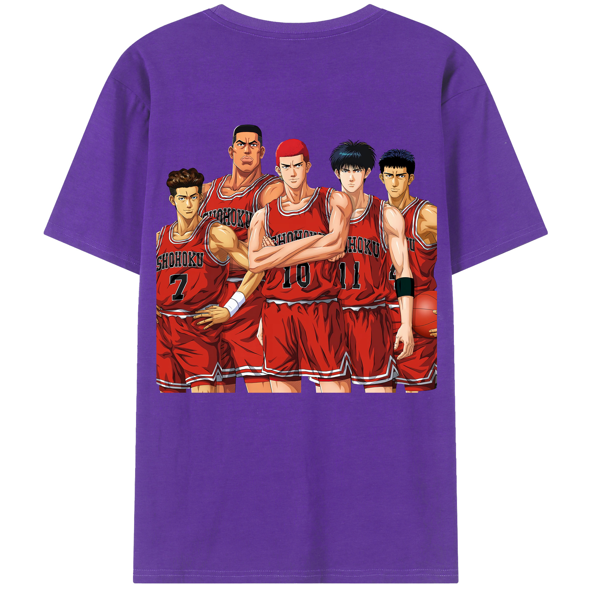 SLAM DUNK／スラムダンク 綿100％半袖Tシャツ（背面プリント）