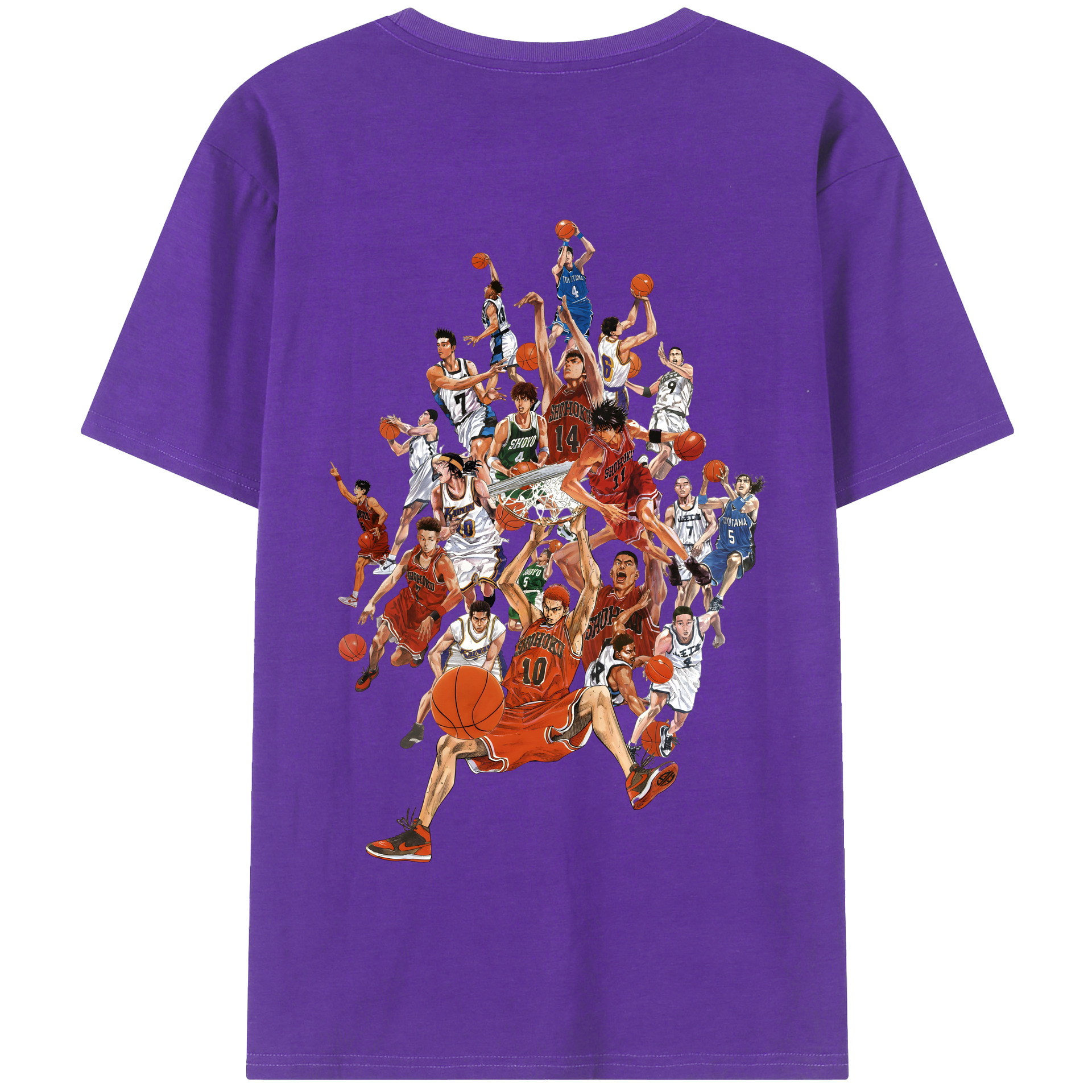 SLAM DUNK／スラムダンク 綿100％半袖Tシャツ（背面プリント）