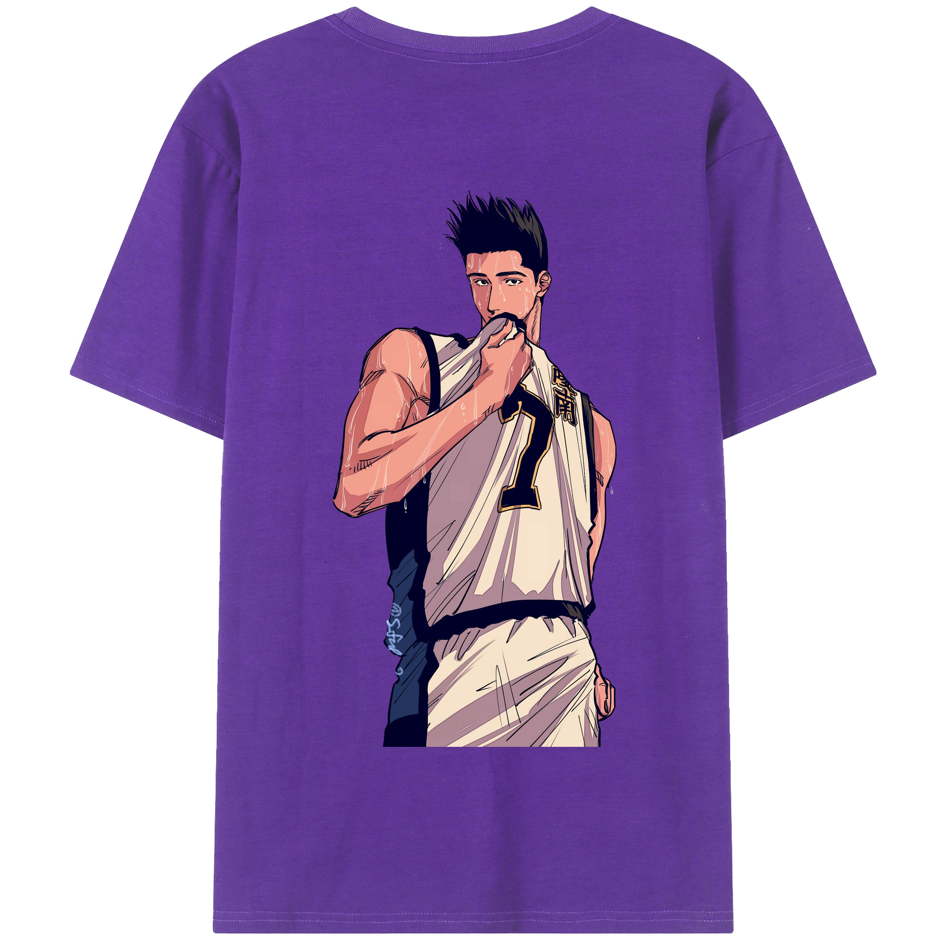 SLAM DUNK／スラムダンク 綿100％半袖Tシャツ（背面プリント）