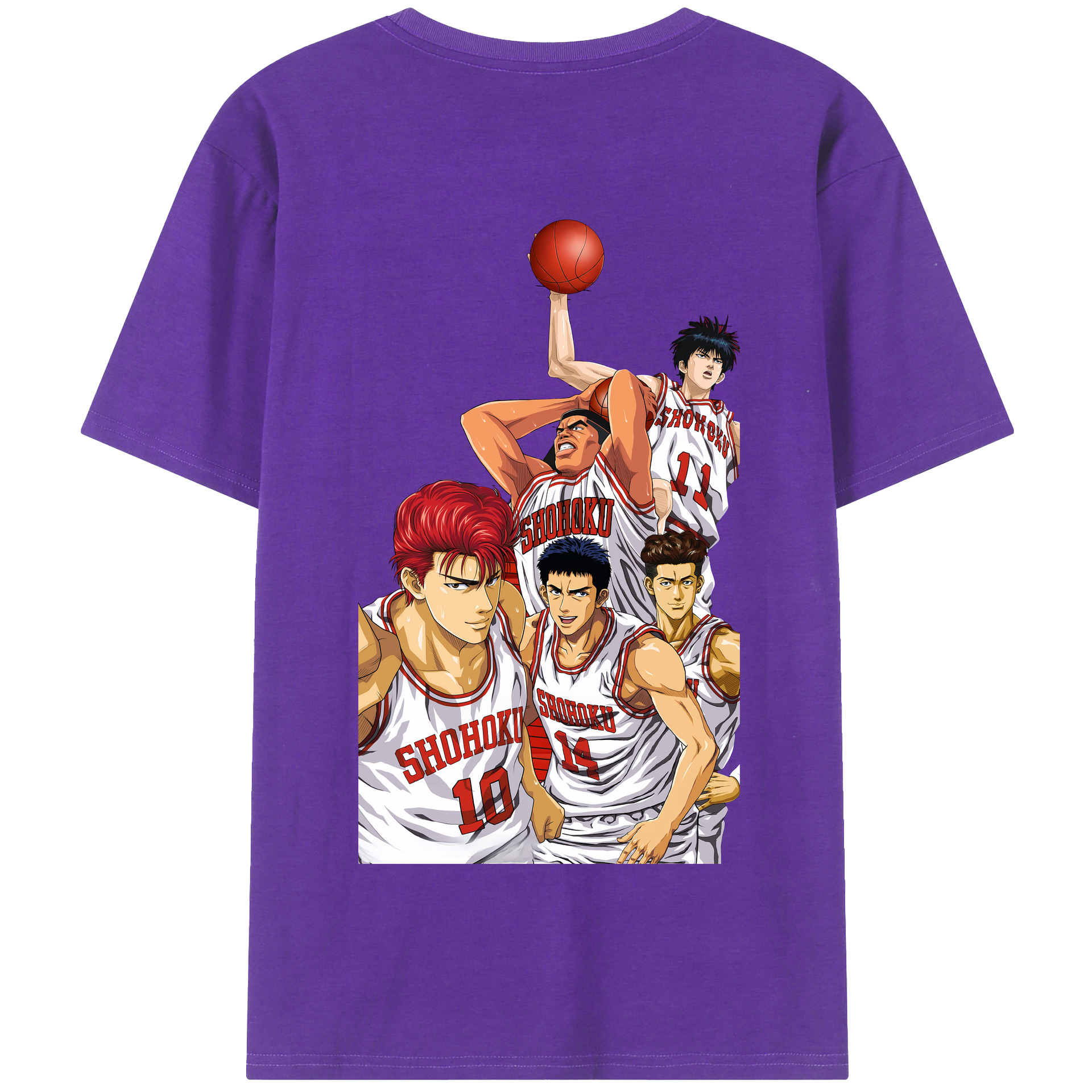 SLAM DUNK／スラムダンク 綿100％半袖Tシャツ（背面プリント）