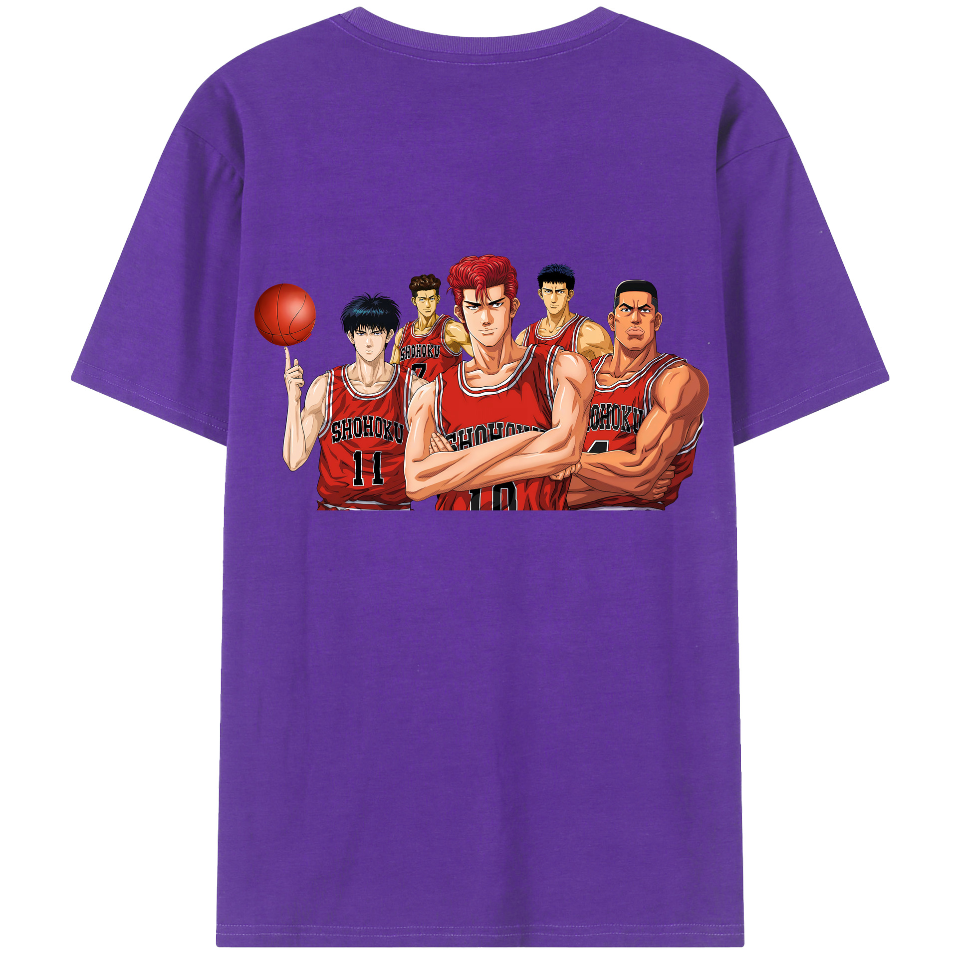 SLAM DUNK／スラムダンク 綿100％半袖Tシャツ（背面プリント）