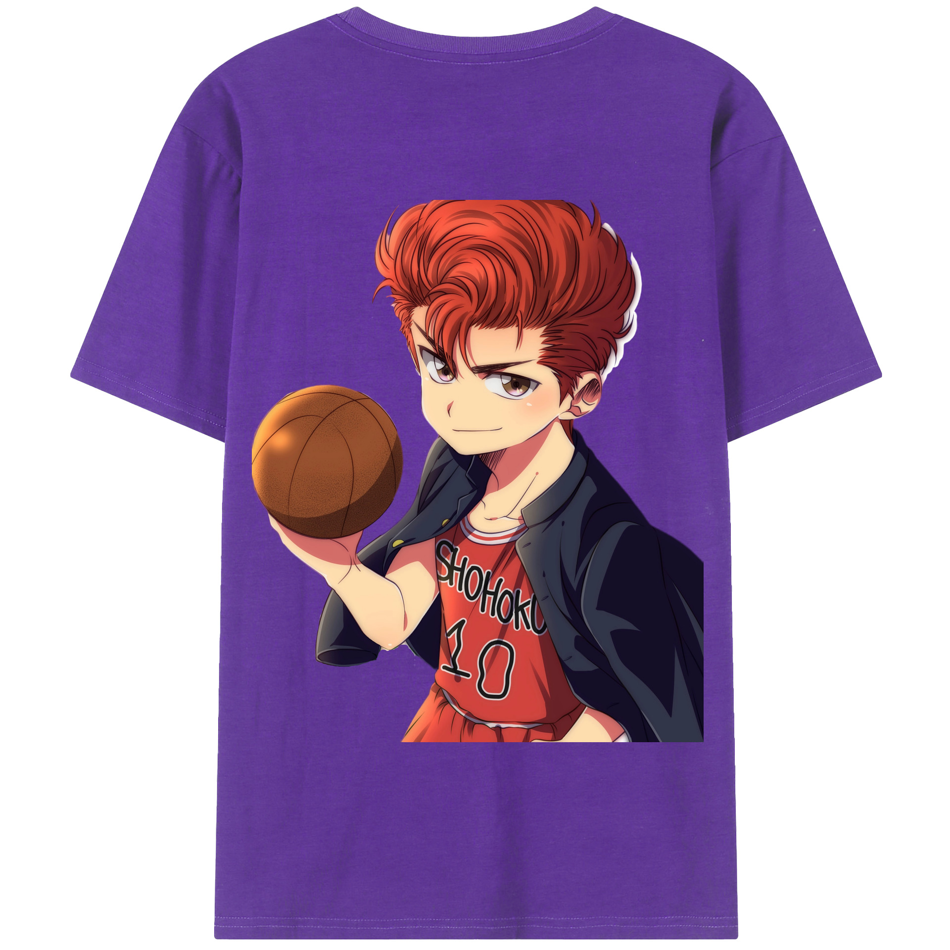 SLAM DUNK／スラムダンク 綿100％半袖Tシャツ（背面プリント）