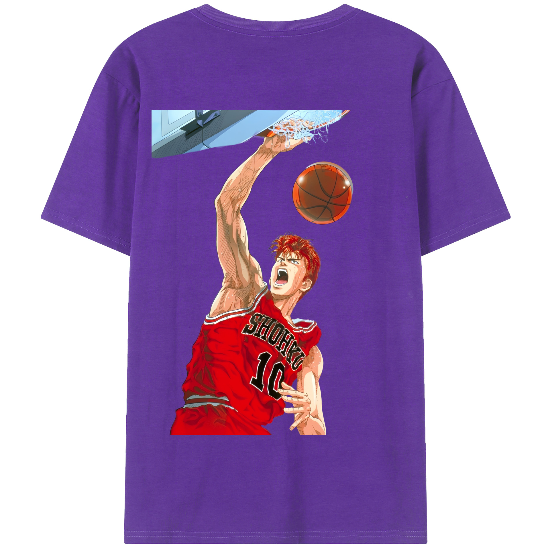 SLAM DUNK／スラムダンク 綿100％半袖Tシャツ（背面プリント）