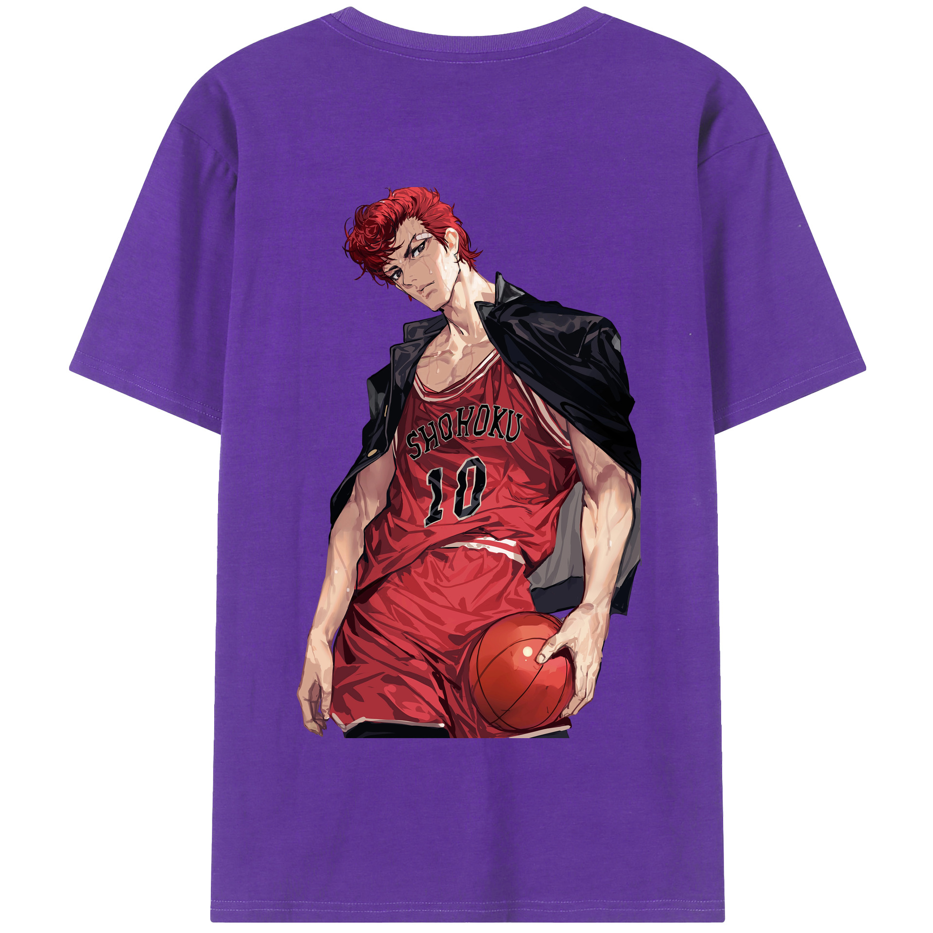 SLAM DUNK／スラムダンク 綿100％半袖Tシャツ（背面プリント）