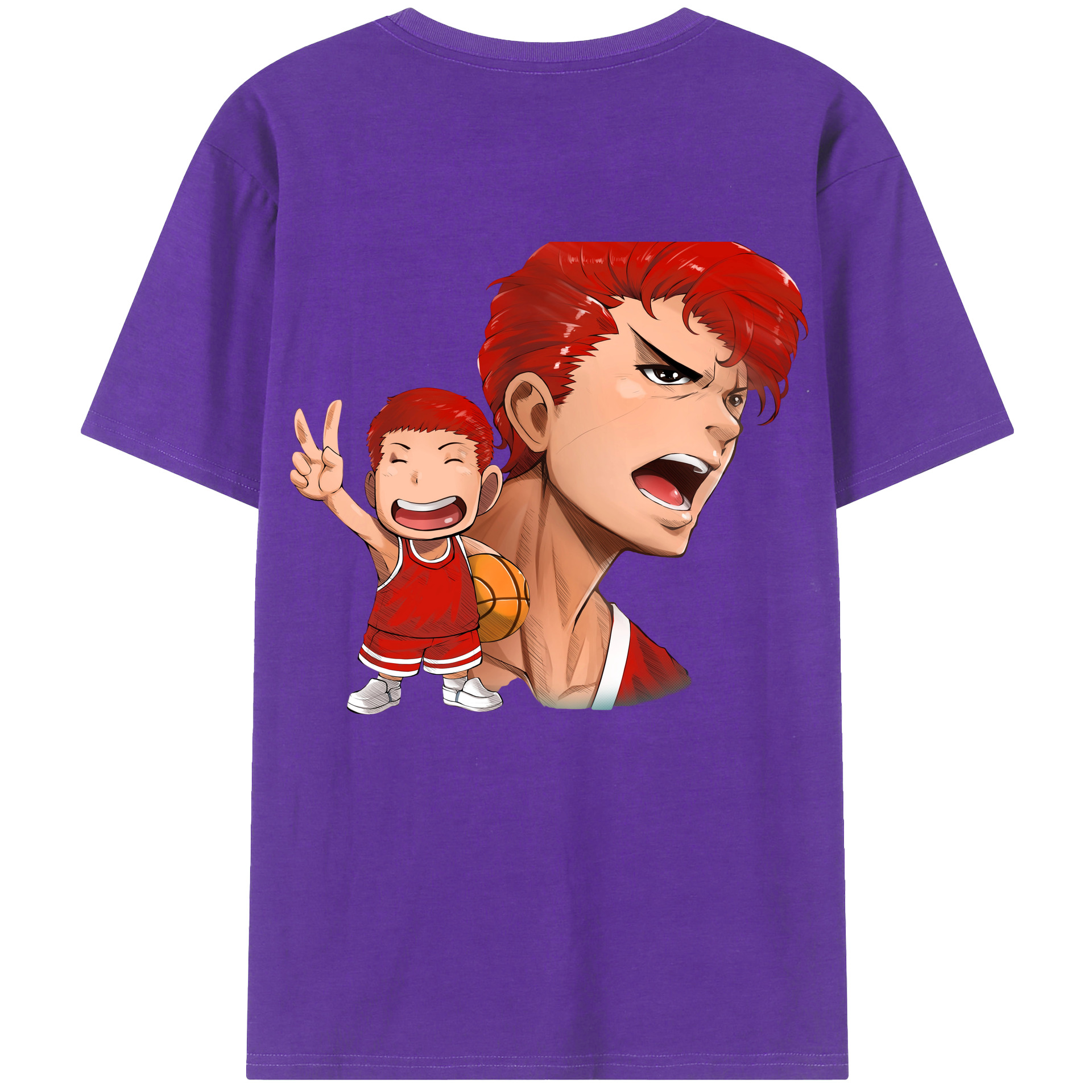 SLAM DUNK／スラムダンク 綿100％半袖Tシャツ（背面プリント）