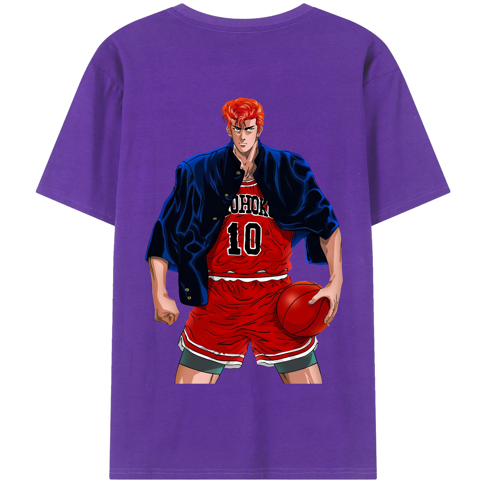 SLAM DUNK／スラムダンク 綿100％半袖Tシャツ（背面プリント）