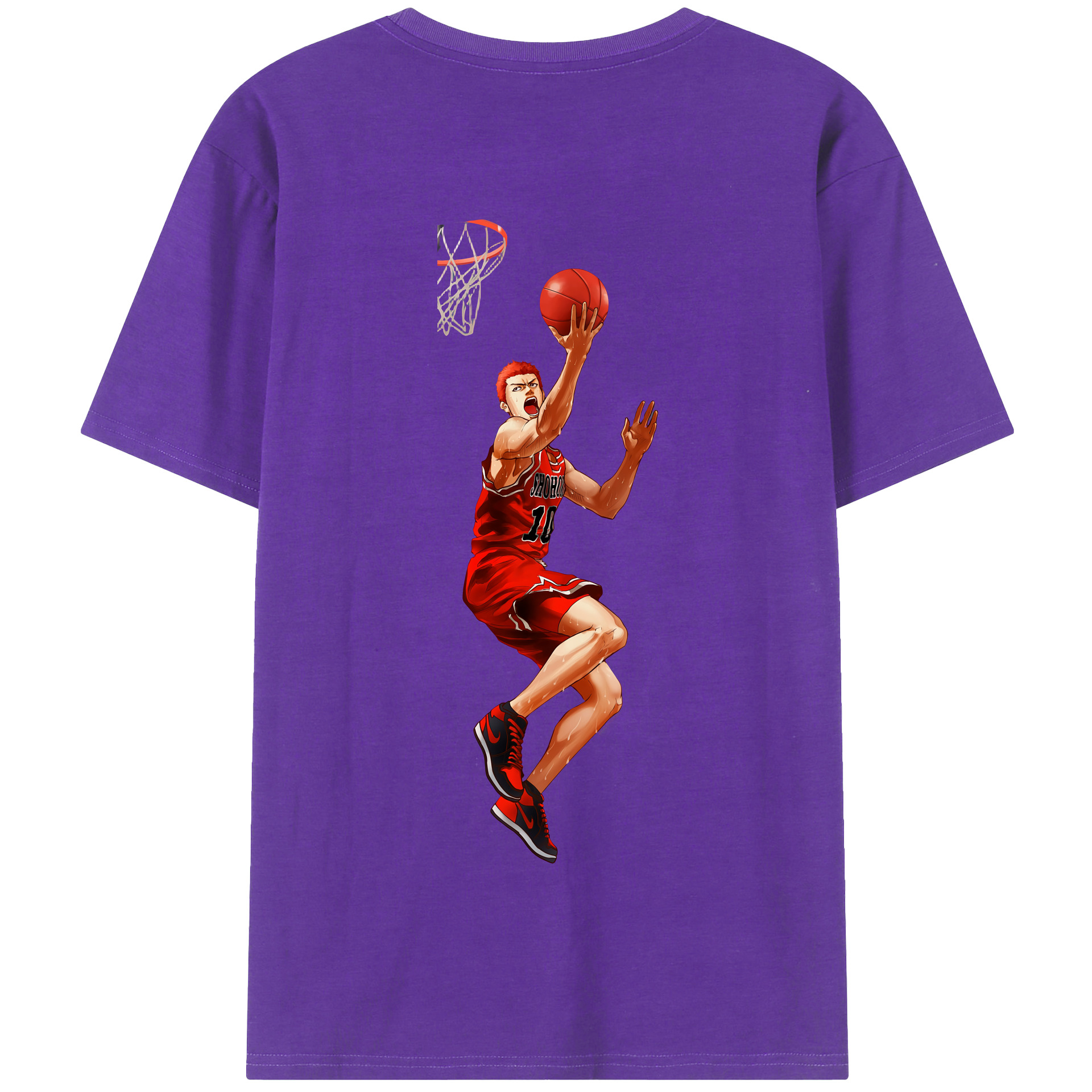 SLAM DUNK／スラムダンク 綿100％半袖Tシャツ（背面プリント）