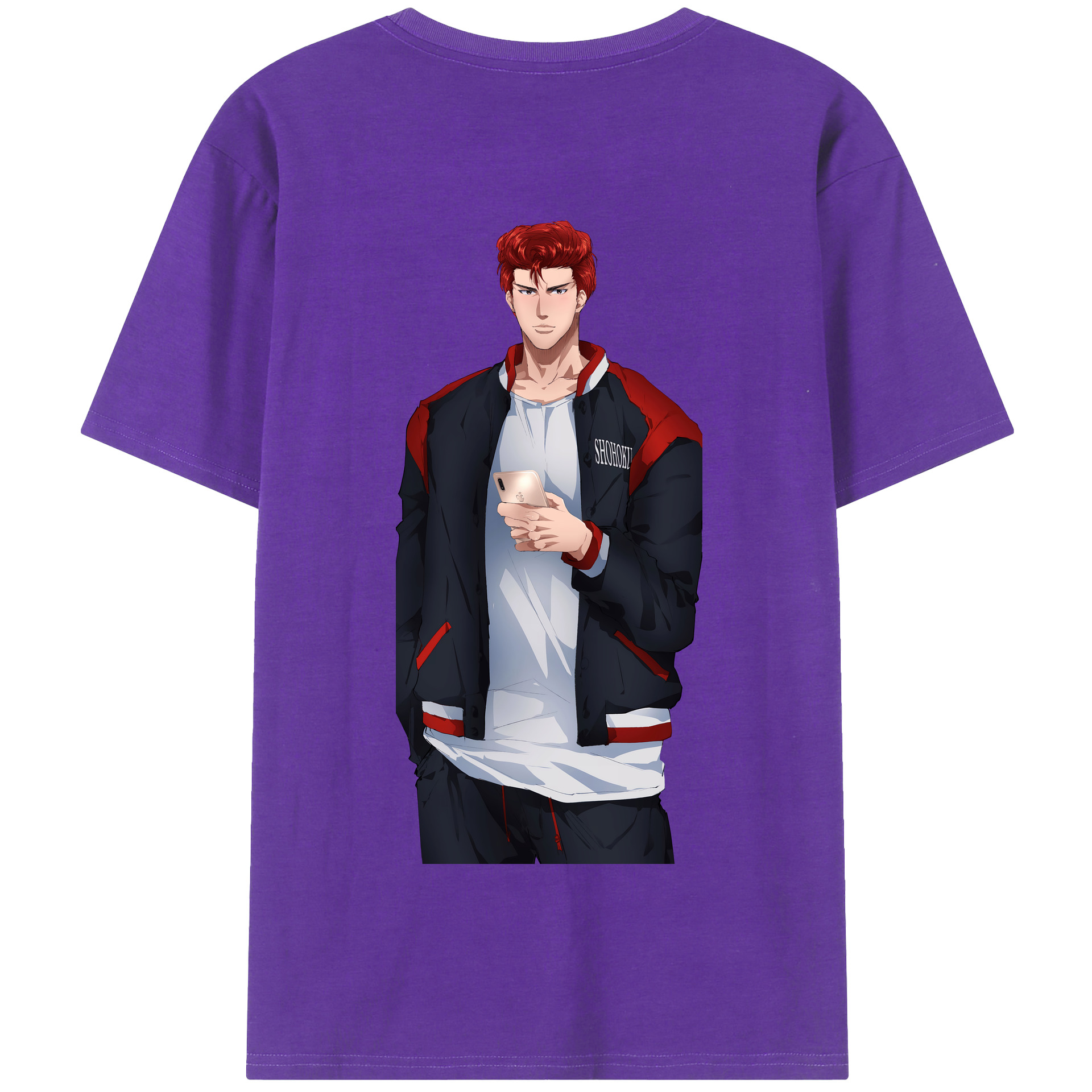 SLAM DUNK／スラムダンク 綿100％半袖Tシャツ（背面プリント）