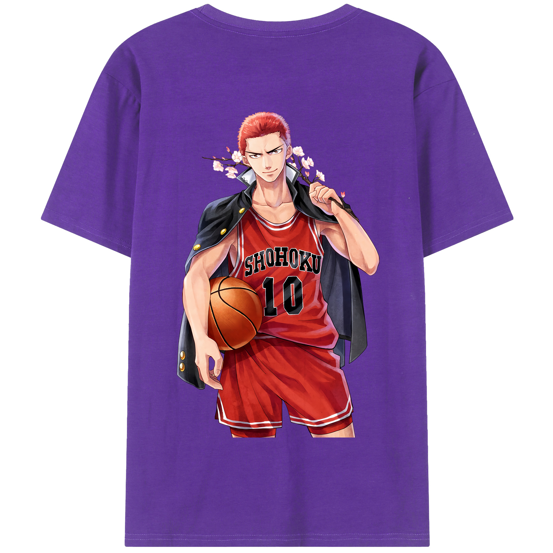 SLAM DUNK／スラムダンク 綿100％半袖Tシャツ（背面プリント）